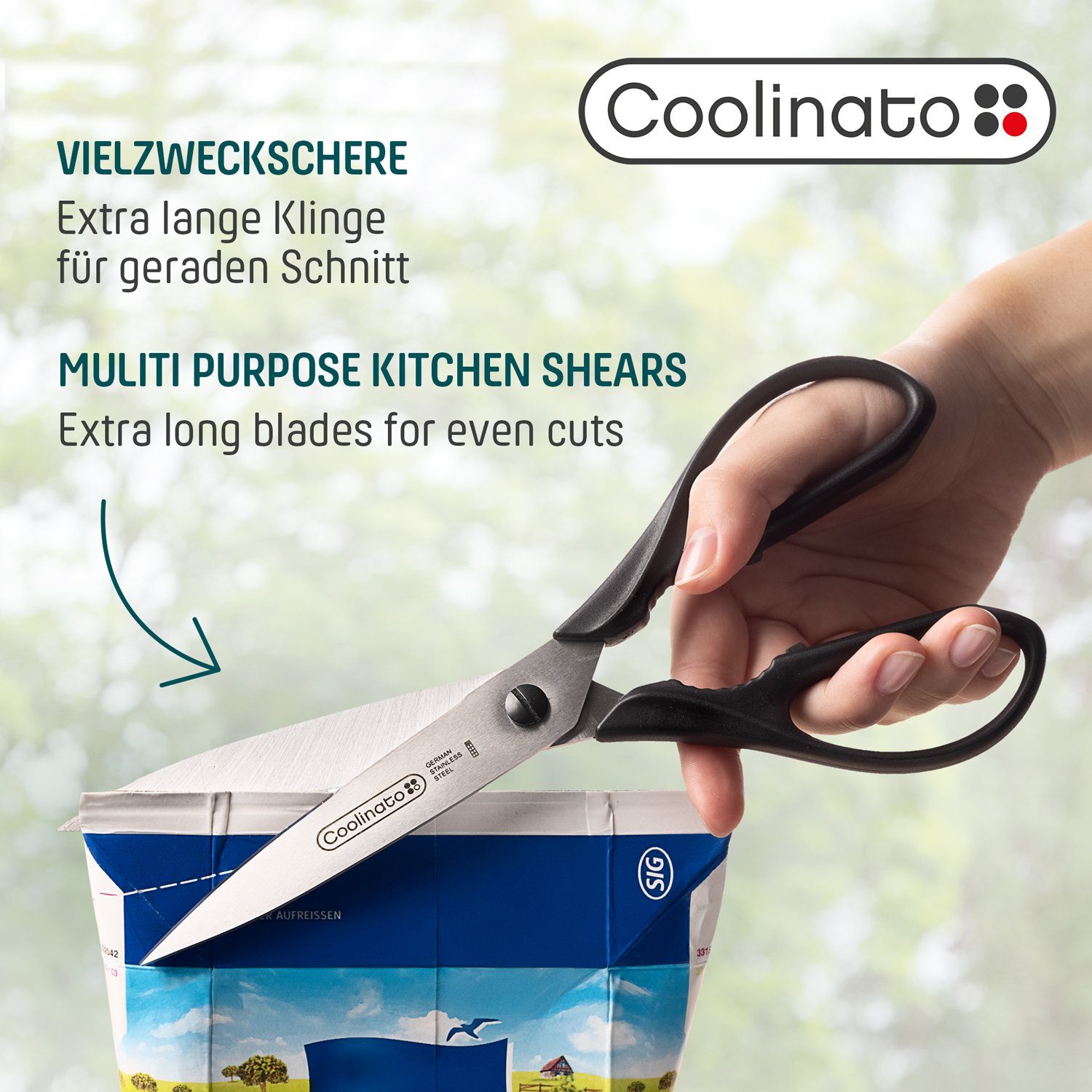 Coolinato Haushaltsschere XL Vielzweckschere 23cm, (1-tlg)
