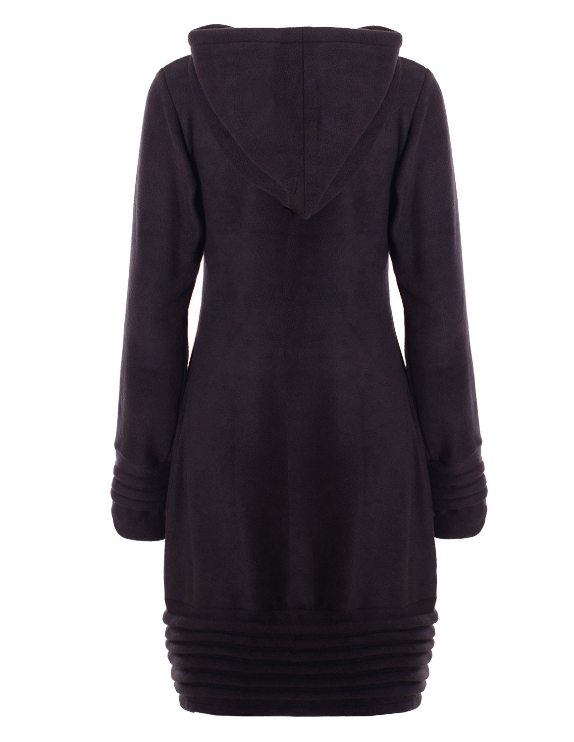 Vishes Tunikakleid Fleece Pulloverkleid mit Kapuze und Daumenloch - warm un günstig online kaufen
