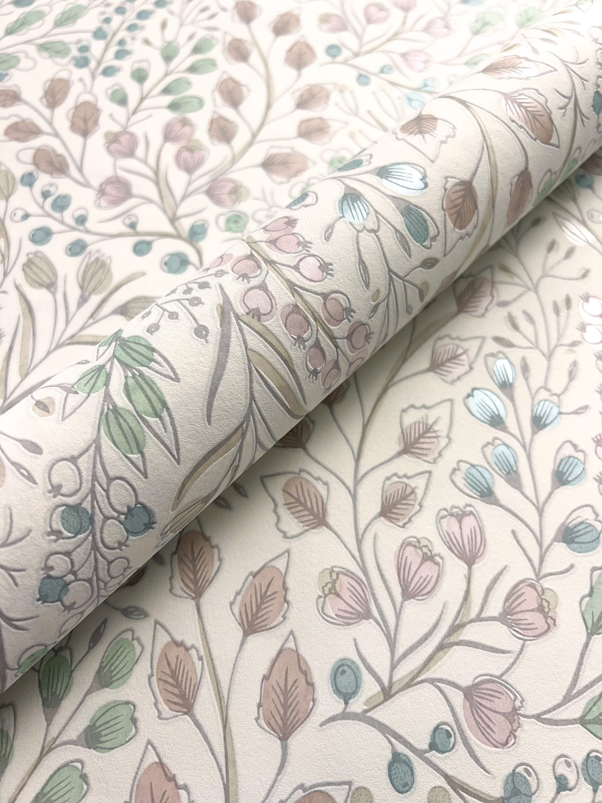 Newroom Vliestapete, Weiß Tapete Floral Blätter günstig online kaufen
