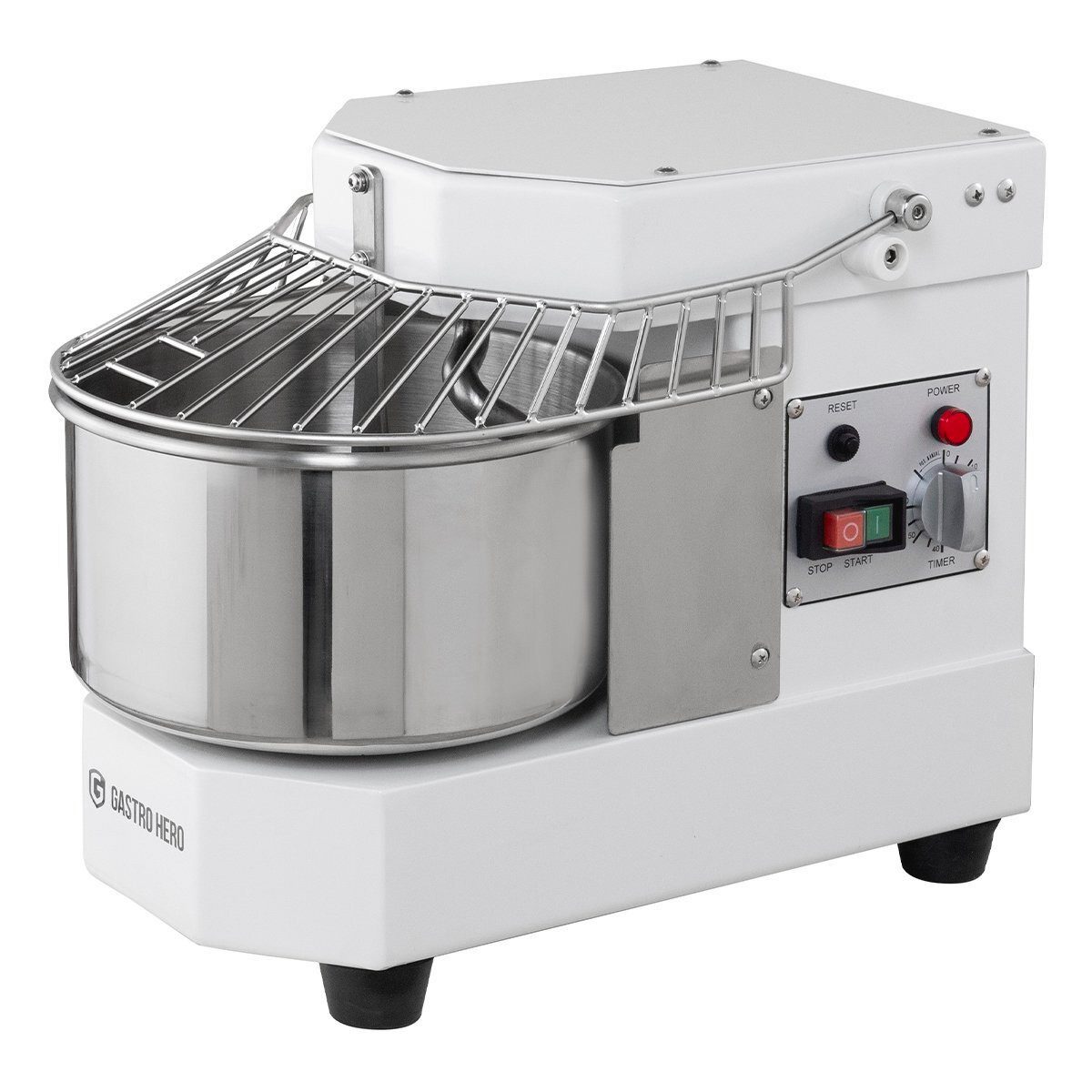 GastroHero Küchenmaschine GastroHero Teigknetmaschine ECO 8 – 8 Liter, 230 V, fester Kopf, kompakt & ideal für Pizzerien, 700 W