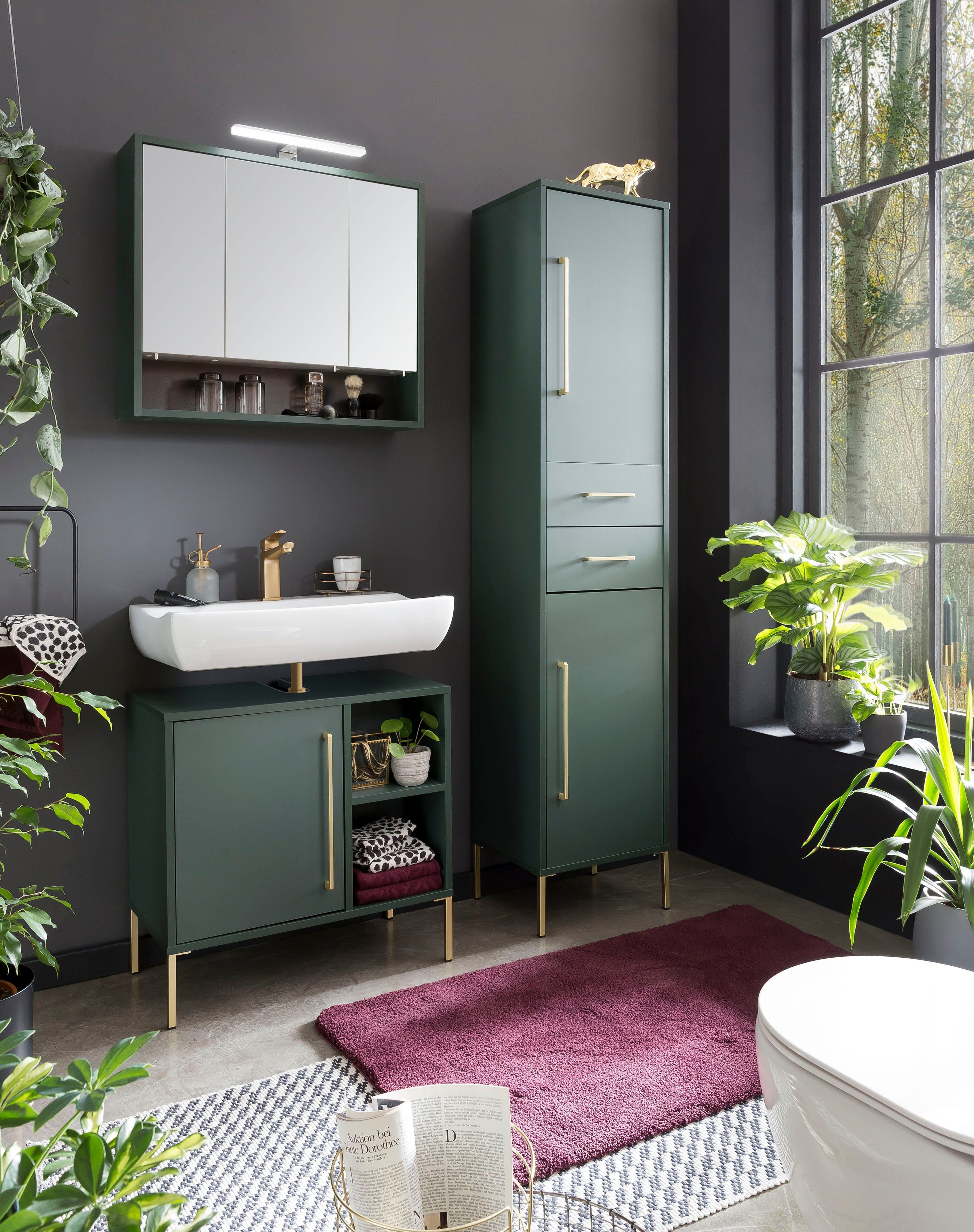 welltime Spiegelschrank Kent, Made in Germany Badmöbel. Breite 70 cm, LED-B günstig online kaufen