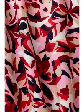Esprit Strandkleid Gesmoktes Midi-Schlauchkleid mit Blumenmuster
