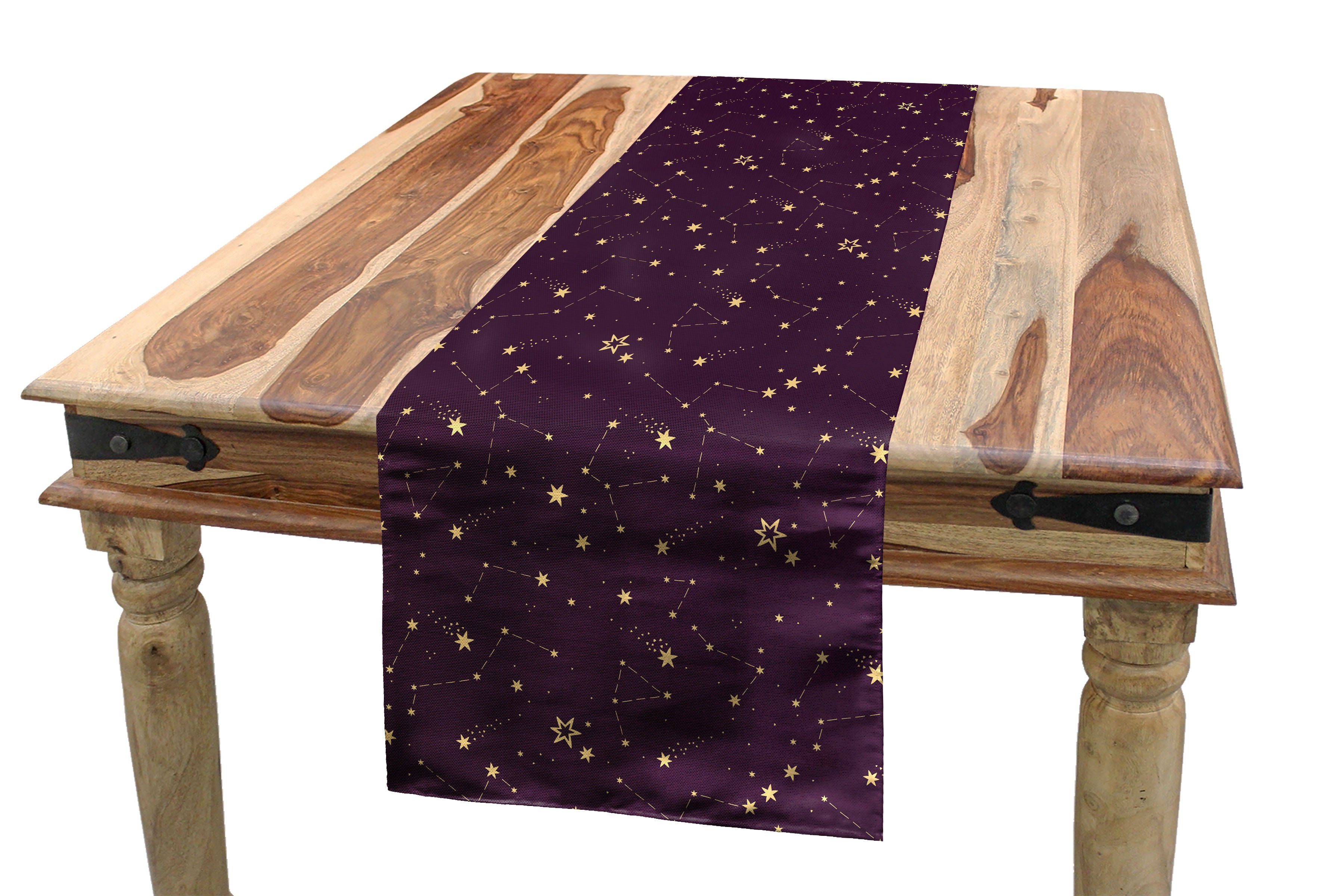 Abakuhaus Tischläufer Sky Constellations Dekorativer Tischläufer, Küche Esszimmer Cosmos Rechteckiger Universum