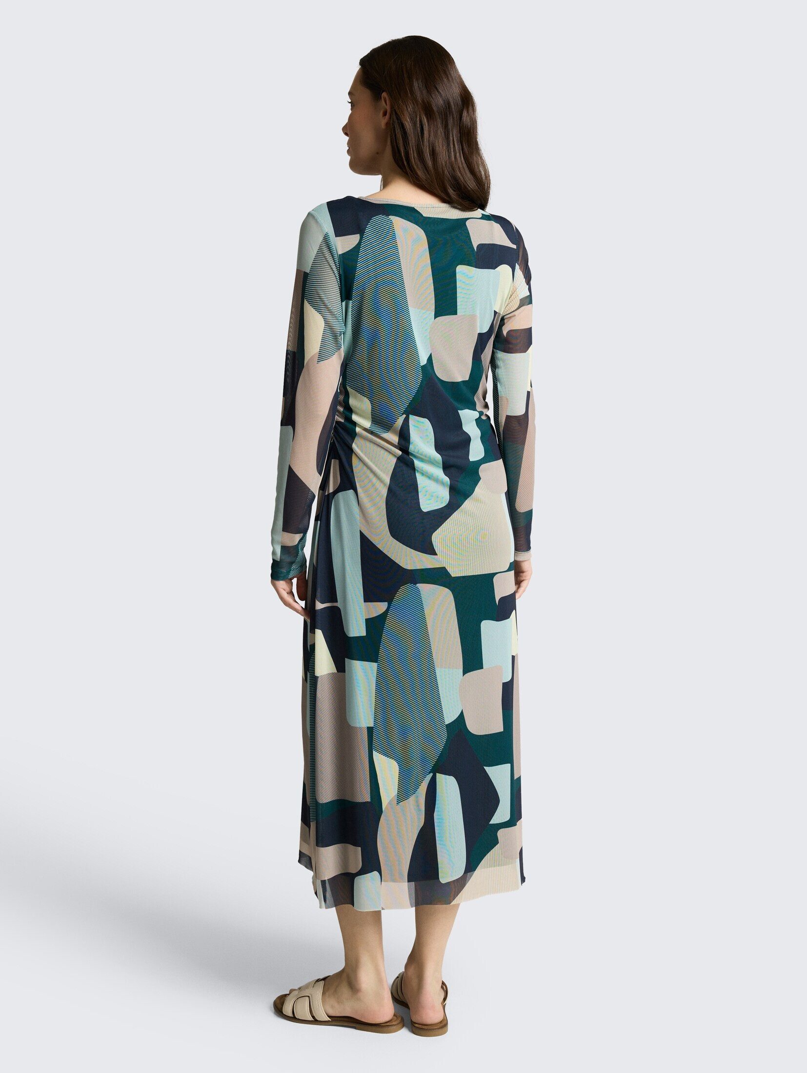 TOM TAILOR Sommerkleid Kleider & Jumpsuits Mesh Midi-Kleid mit Muster