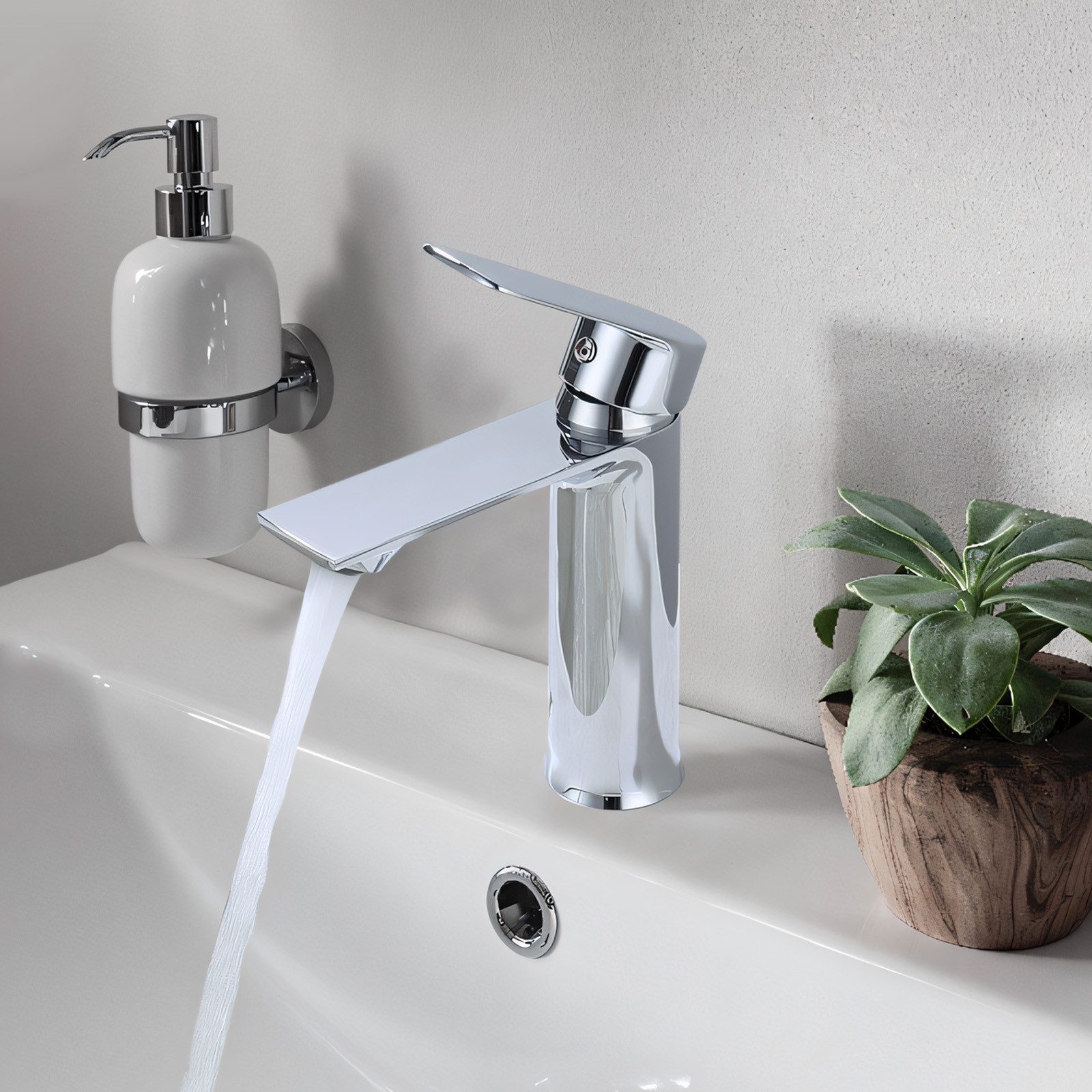 HOMELODY Waschtischarmatur Chrom Badezimmer Einhebelmischer Mischbatterien günstig online kaufen
