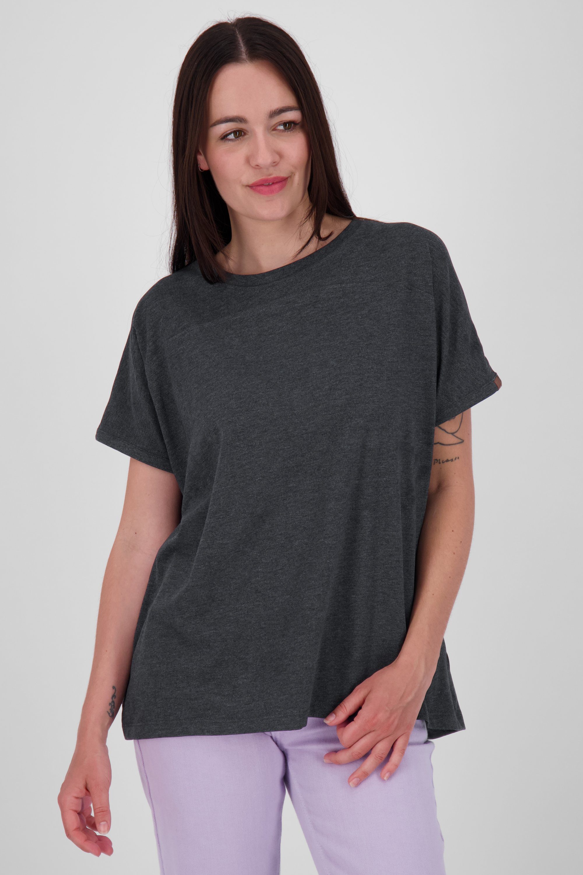 Alife & Kickin Rundhalsshirt DiniAK A Shirt Damen Shirt moonless melange | T-Shirts