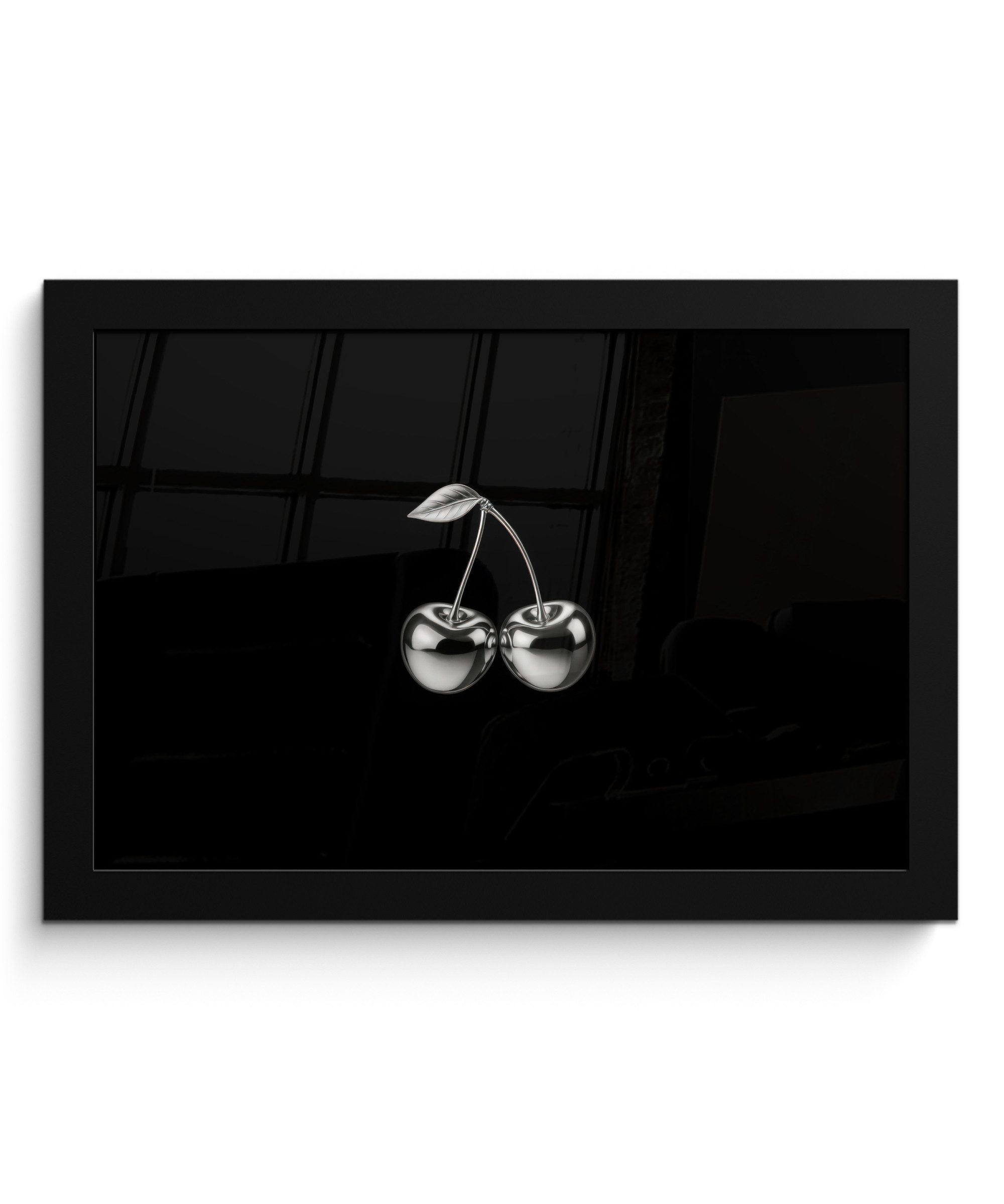 MuchoWow Poster Kirsche - Luxuriös - Metallisch, (1 St), Wandbilder, Deko Wohnzimmer Schlafzimmer, 30x20 cm