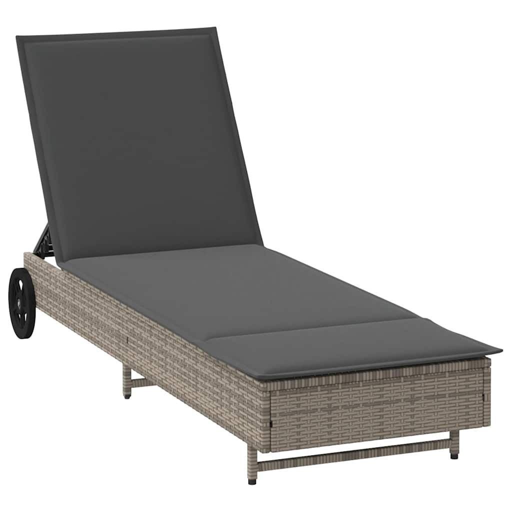 vidaXL Gartenliege Sonnenliege mit Rollen und günstig online kaufen
