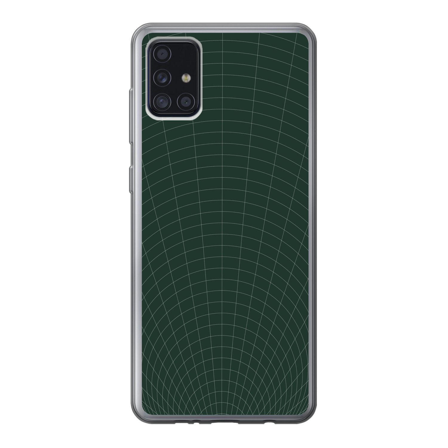 MuchoWow Handyhülle für Samsung Galaxy A52 5G Tunnellinien - Grün - Abstrakt, Smartphone-Bumper, Print, Handy Schutzhülle Dünn