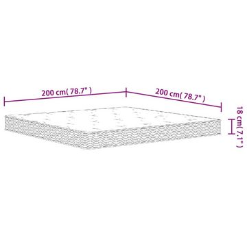 Kaltschaummatratze Matratze Bonnell-Federkern Mittel 200x200 cm, vidaXL, 0 cm hoch