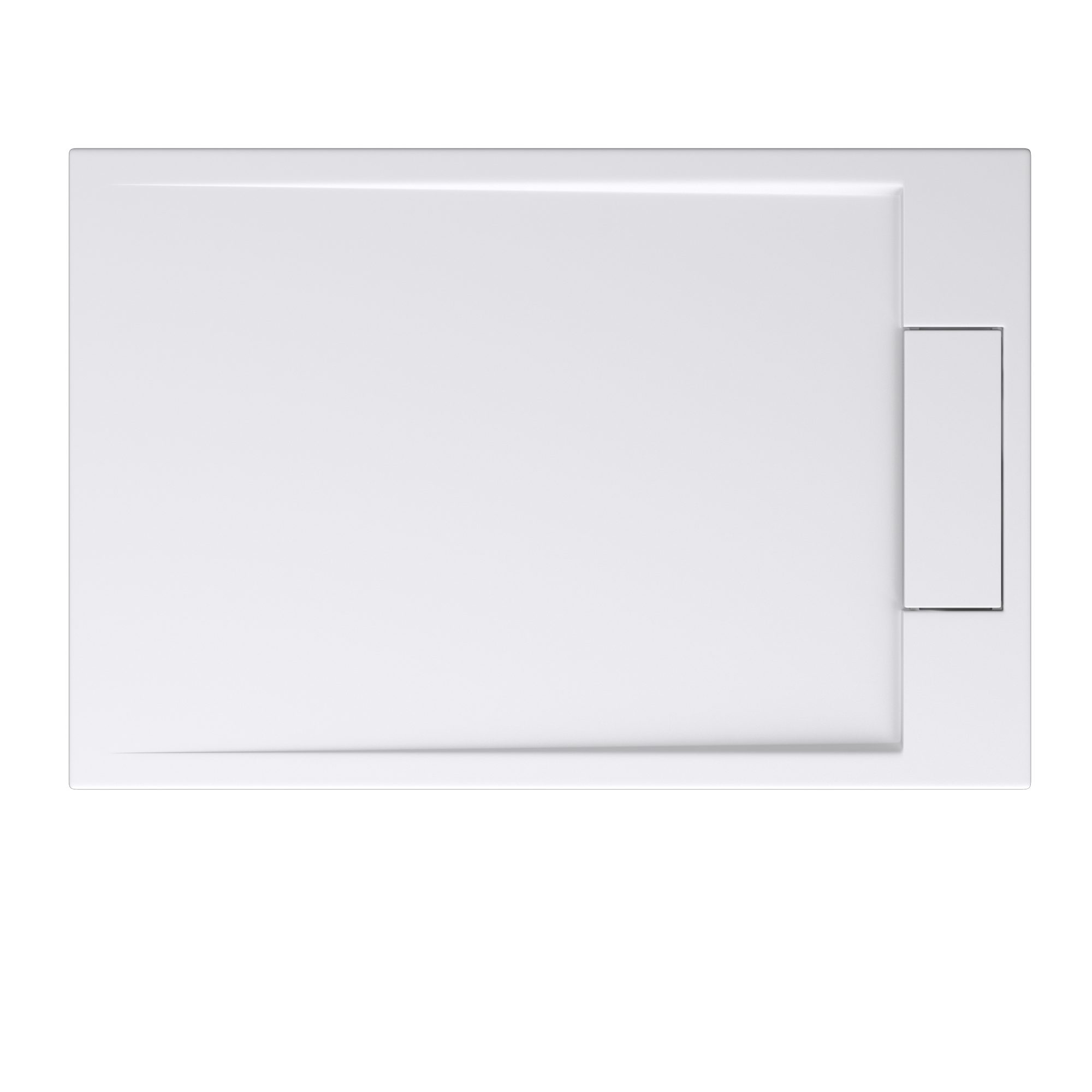 doporro Duschwanne Duschtasse Duschwanne Mineralguss rechteckig DIN-Anschlüsse Geoma04, Rechteckig, Mineralguss