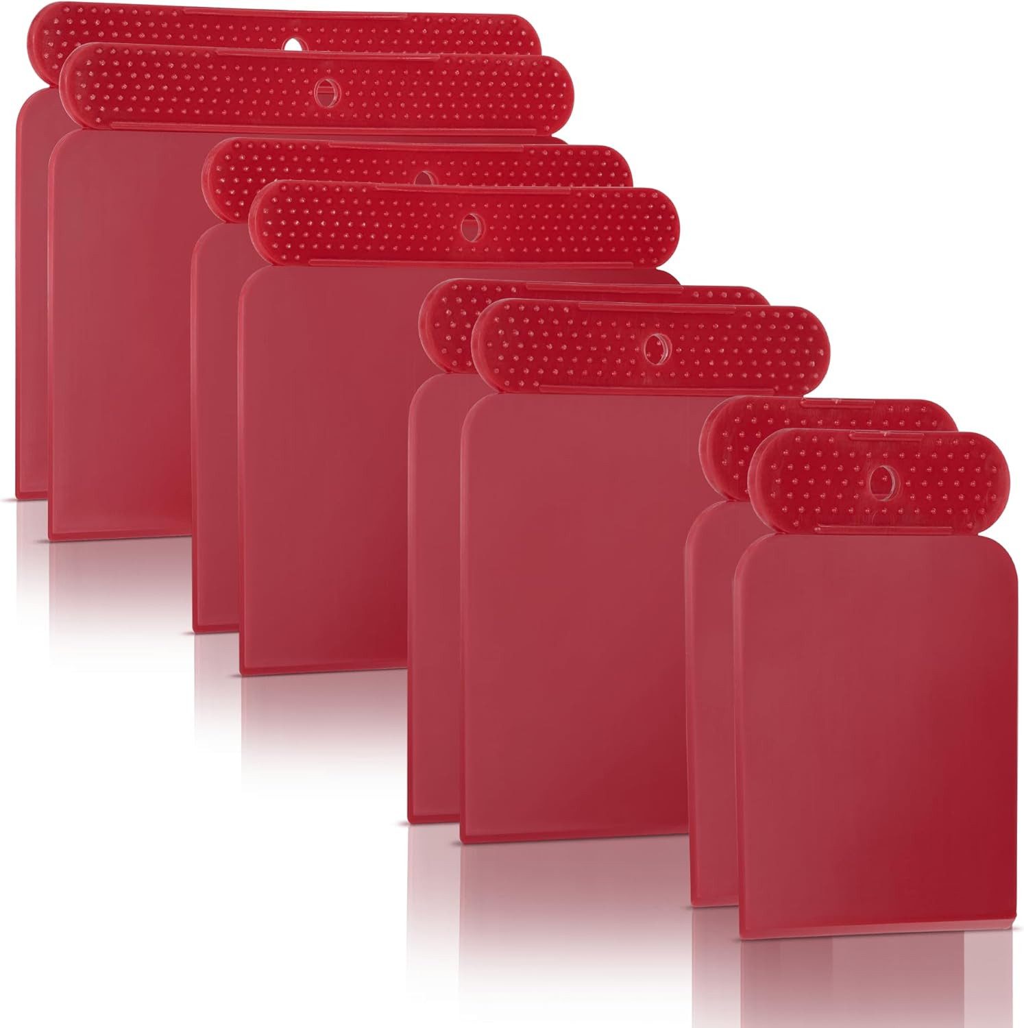 PETITONE Japanspachtel Premium Kunstoff Spachtel Set - Leicht zu reinigender Flächenspachtel (Spachtel Werkzeug - Extra große Griffnoppen, 8-St) Spachtel Acrylmalerei - Besonders Präzise 45°-Kante