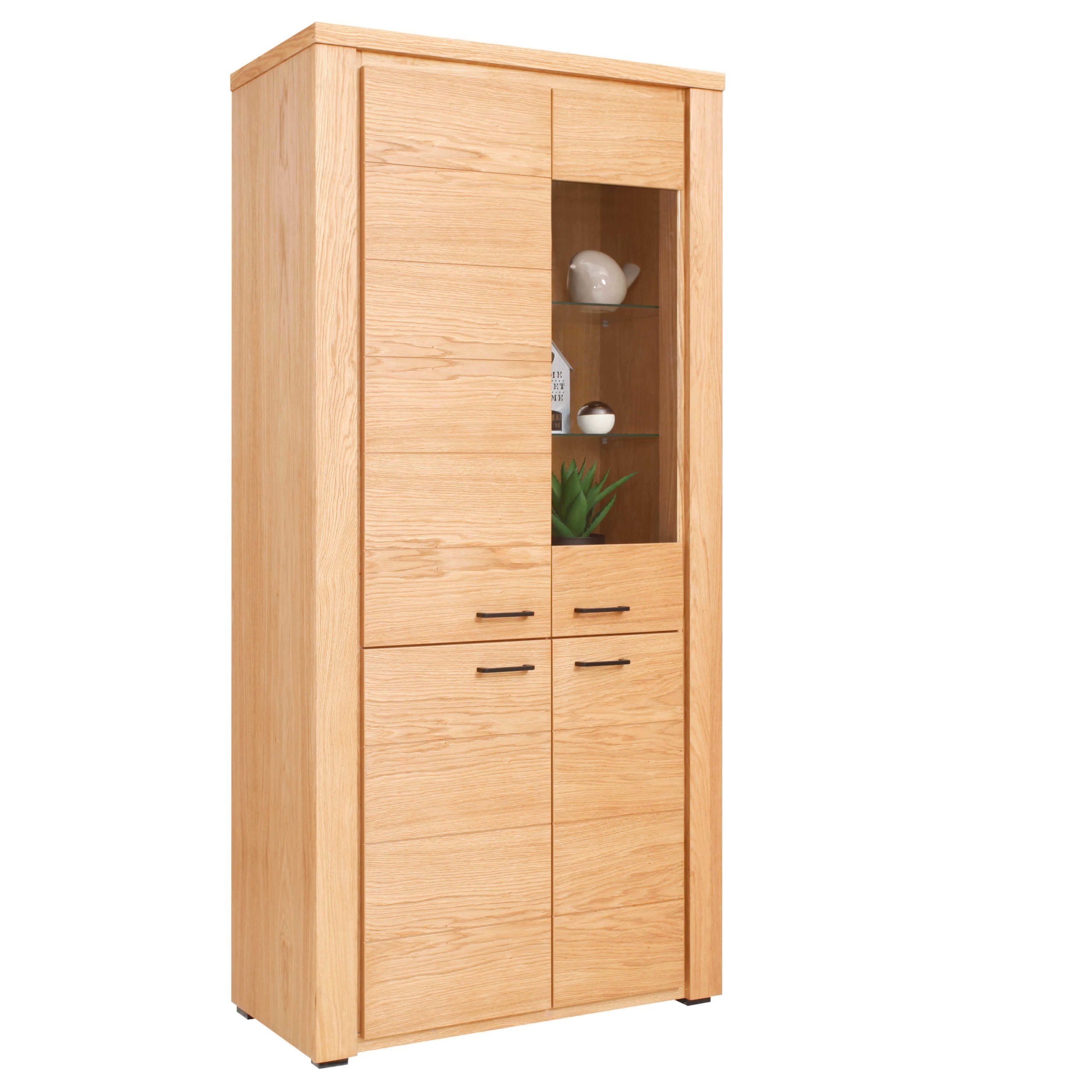 JVmoebel Vitrine Vitrine Anrichte Schrank Vitrinen Kommode Holz Wohnzimmer Möbel Stil Kollektion