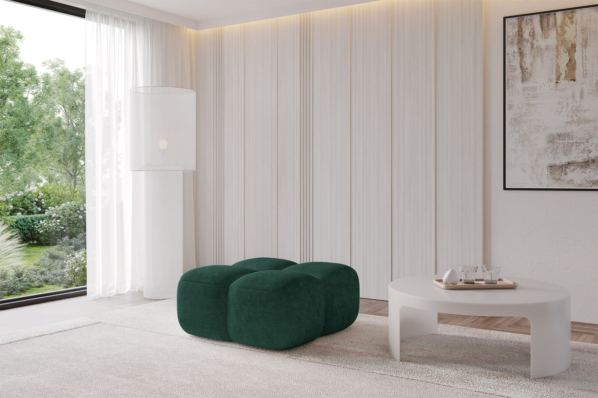 ALTDECOR Pouf Miko-Puf (Pouf Sitzsack-Hocker modularer 90x90x45), Indoor Poufs Sitzhocker Sitzkissen Fußhocker Relaxsessel Wohnzimmer