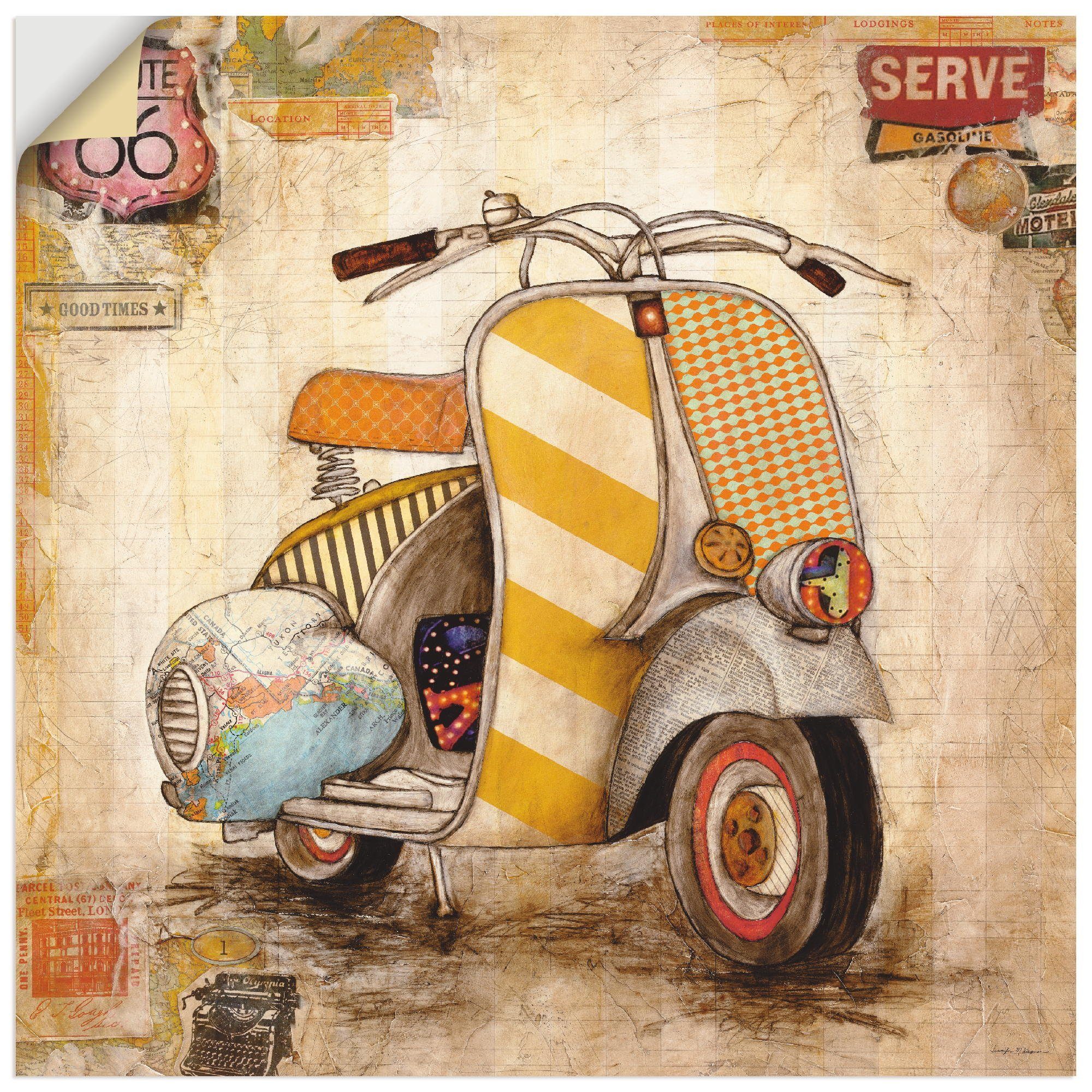 Artland Wandbild Drum herum I, Motorräder & Roller (1 St), als Leinwandbild, Wandaufkleber oder Poster in versch. Größen | Poster