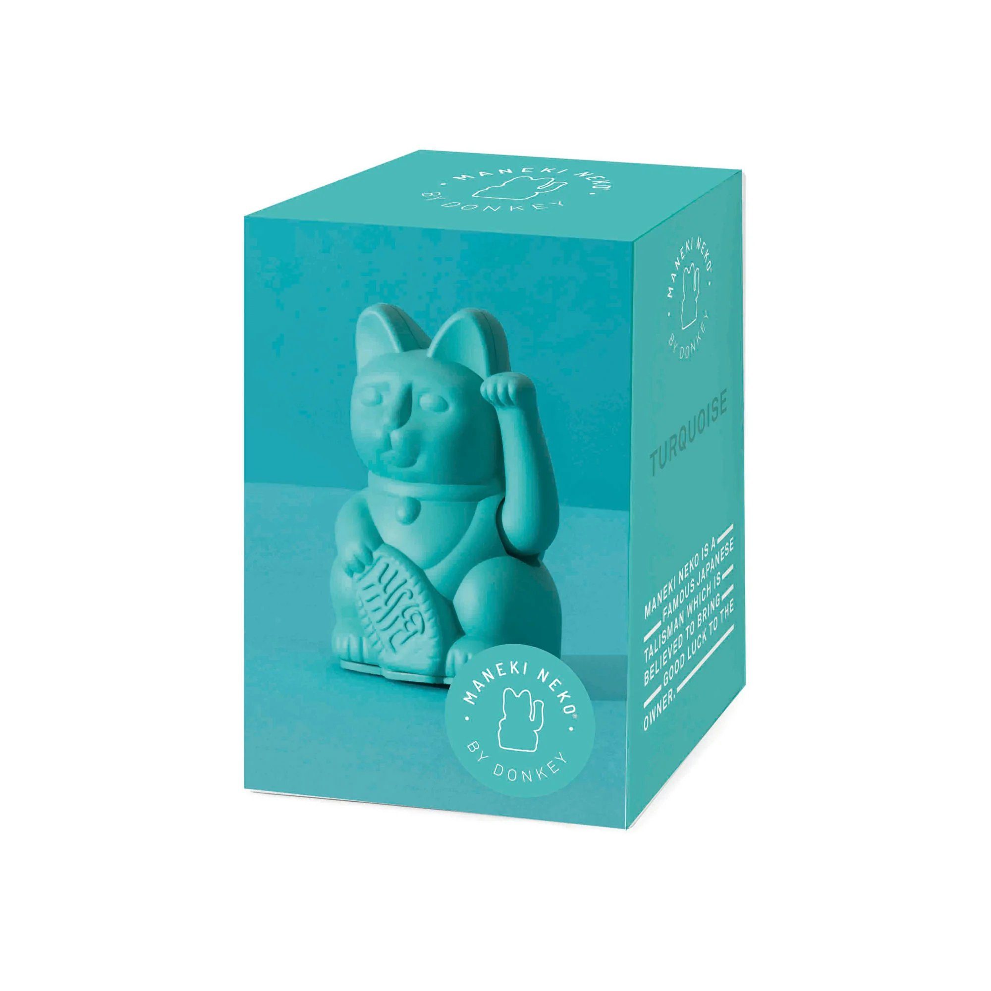 Donkey Products Dekofigur Donkey Lucky Cat Mini - türkis
