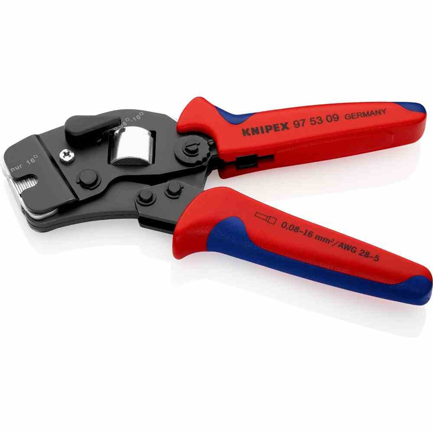 Aderendhülsen, Crimpzange Knipex Kerbung mechanisch, 0,08-16mm², Kerbzange,