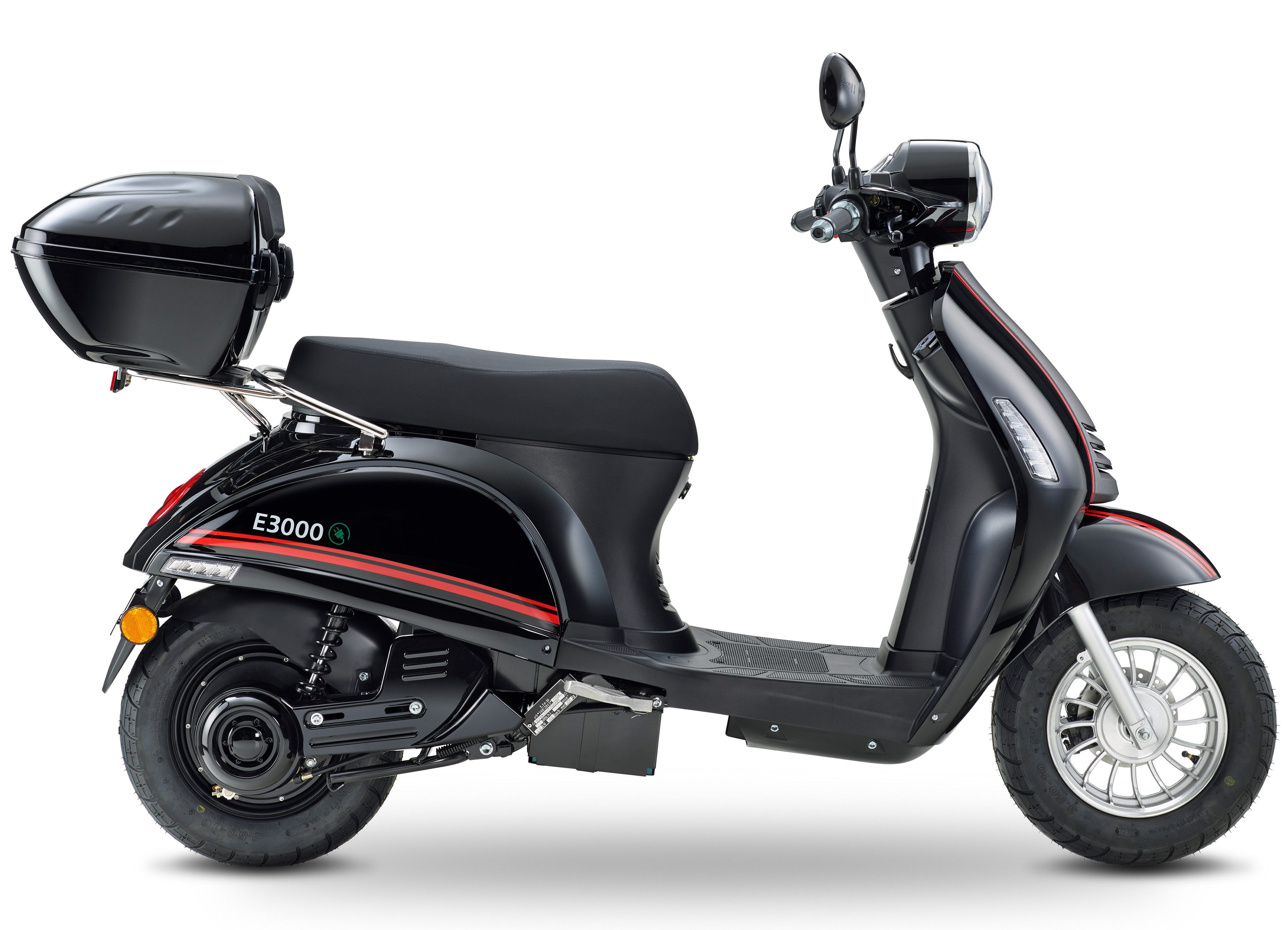 Luxxon E-Motorroller E3000, 3000 W, 45 km/h, bis zu 55 km Reichweite, mit Straßenzulassung, 2 Sitzplätze
