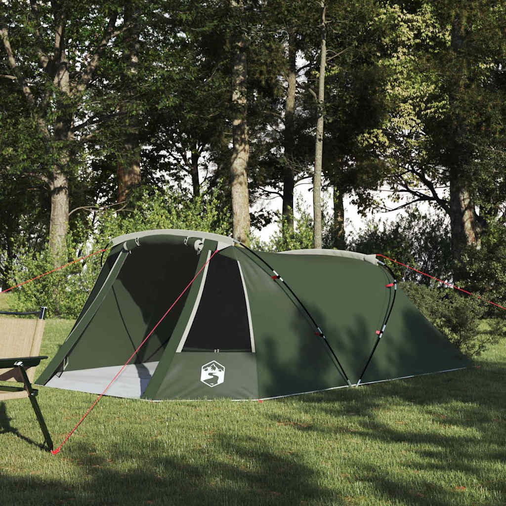 vidaXL Tunnelzelt Tunnelzelt für 3 Personen Grün und Weiß 328 x 228 x 115 cm, (1 tlg)