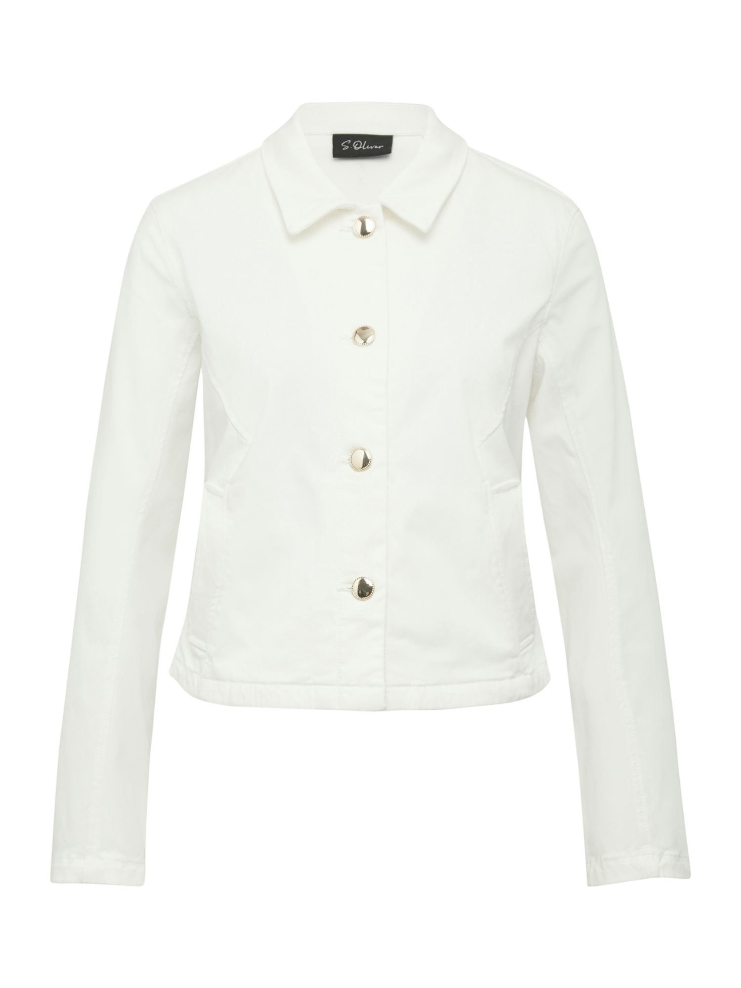 s.Oliver BLACK LABEL Jackenblazer weiß,Indoor,Baumwolle,Unifarben,Kent,Lang,Regular Fit