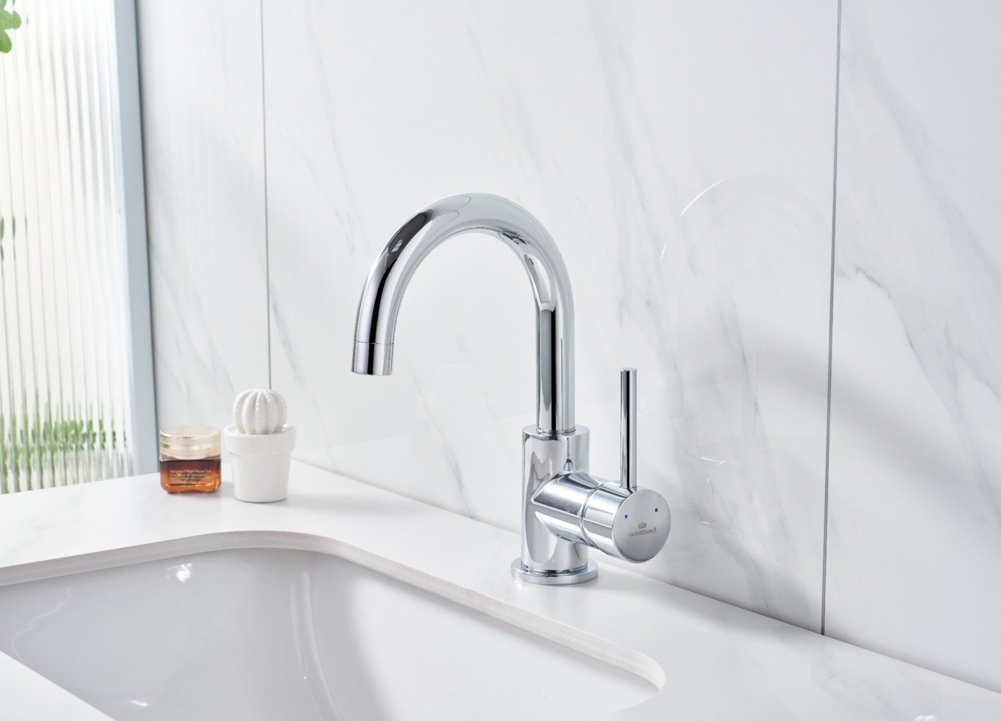 Balderia Waschtischarmatur WELLBAD STARLIGHT Waschtischmischer Chrom günstig online kaufen