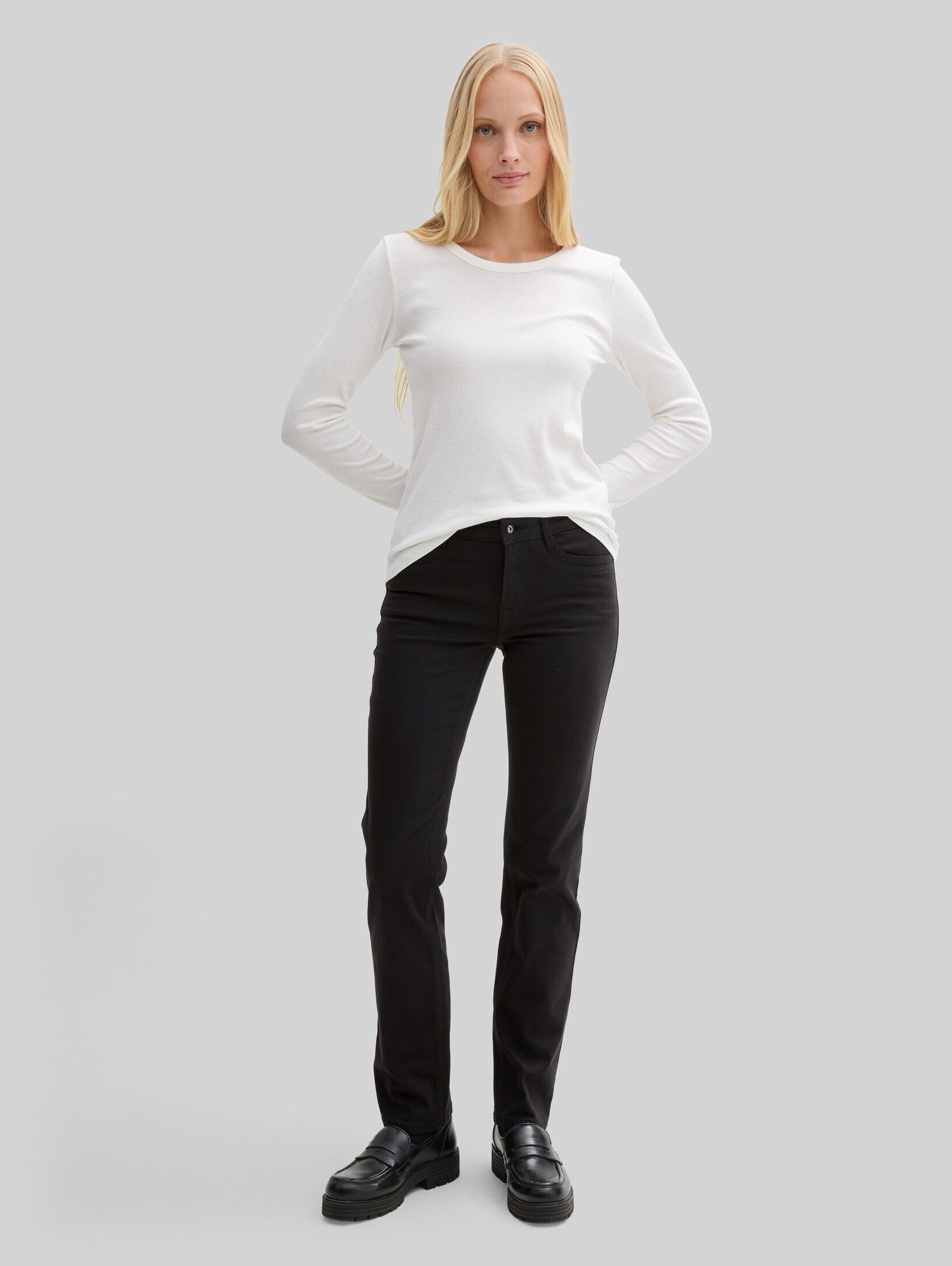 TOM TAILOR Straight-Jeans Jeanshosen TTALEXA STRAIGHT Jeans