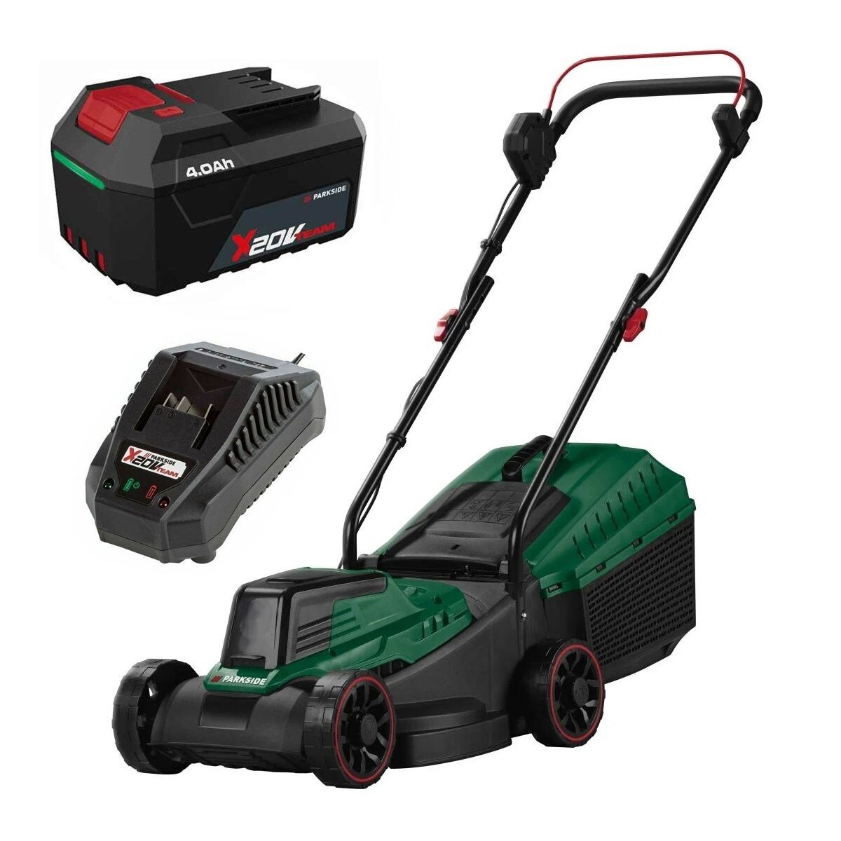 Parkside Akkurasenmäher PARKSIDE 20 V Akku-Rasenmäher PARM 20 A1, Akku 4.0 Ah und Ladegerät