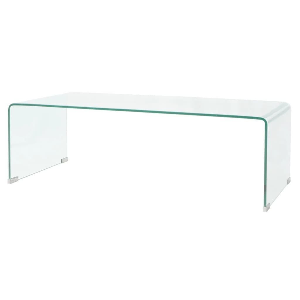 furnicato Couchtisch Hartglas 98x45x30 cm Transparent (1-St) günstig online kaufen