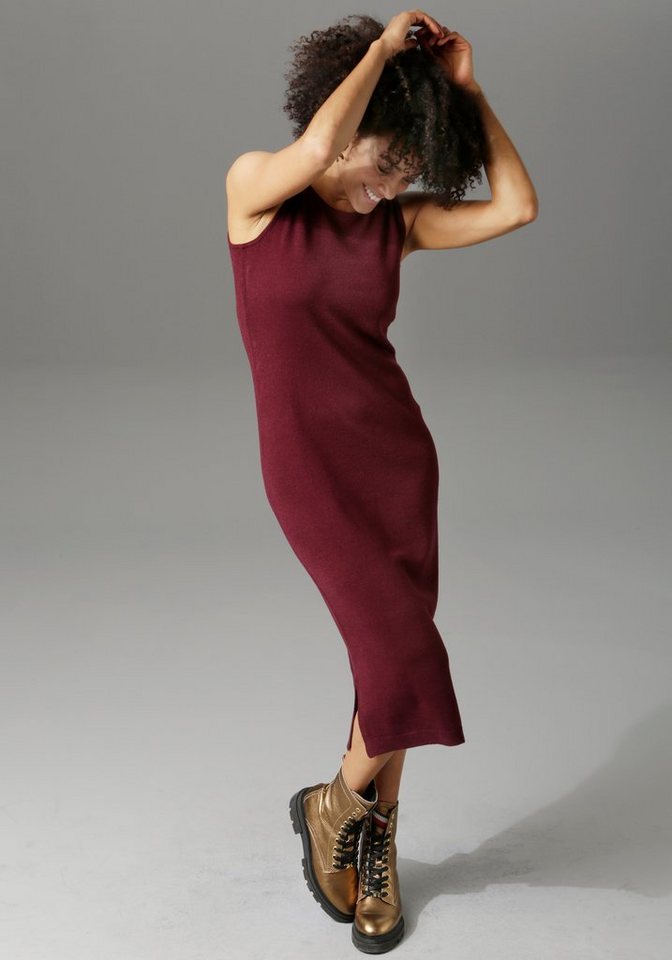 Aniston CASUAL Strickkleid »mit Pullover« (2-tlg) mit Seitenschlitzen in