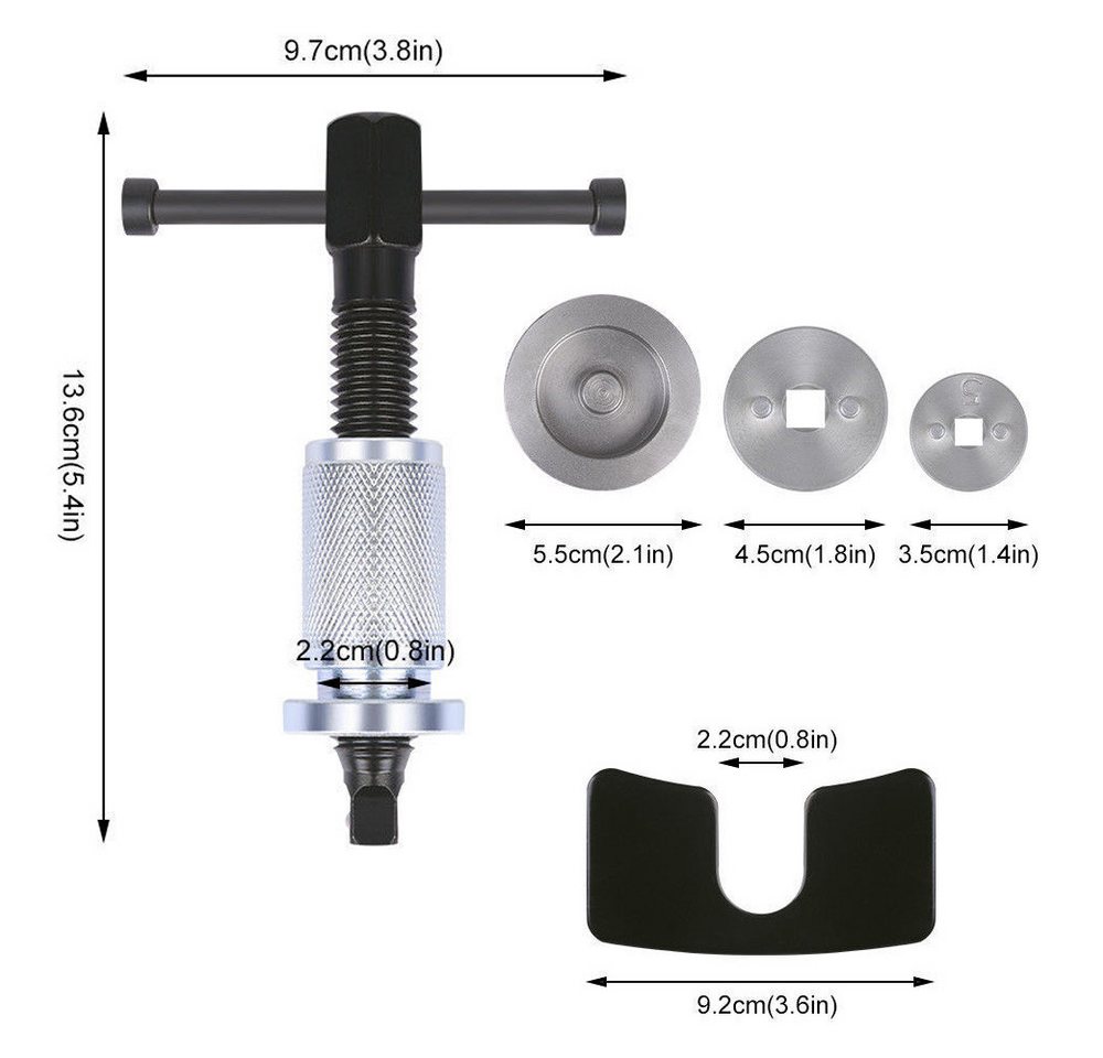 Thumbnail - Hikity Multitool Universal Bremskolbenrücksteller 5-teiliges für die meisten Autos, (5 St)