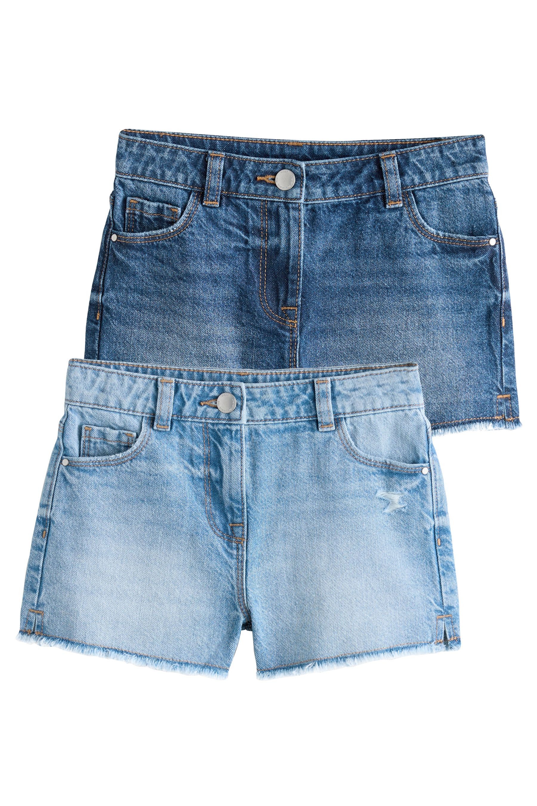 Next Shorts Ausgefranste Shorts, 2er-Pack (2-tlg)