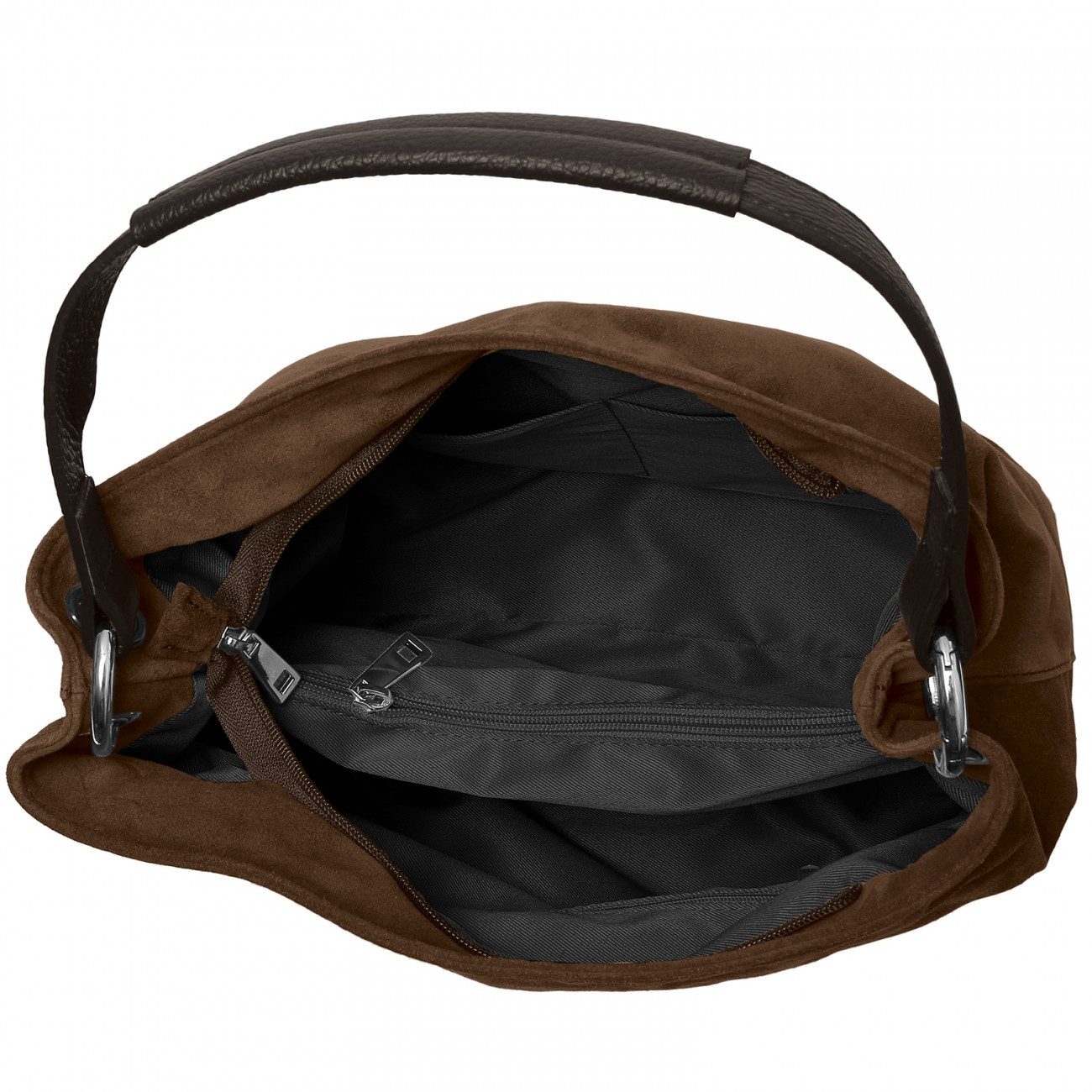 Caspar Schultertasche Damen Veloursleder Handtasche Klassisch günstig online kaufen