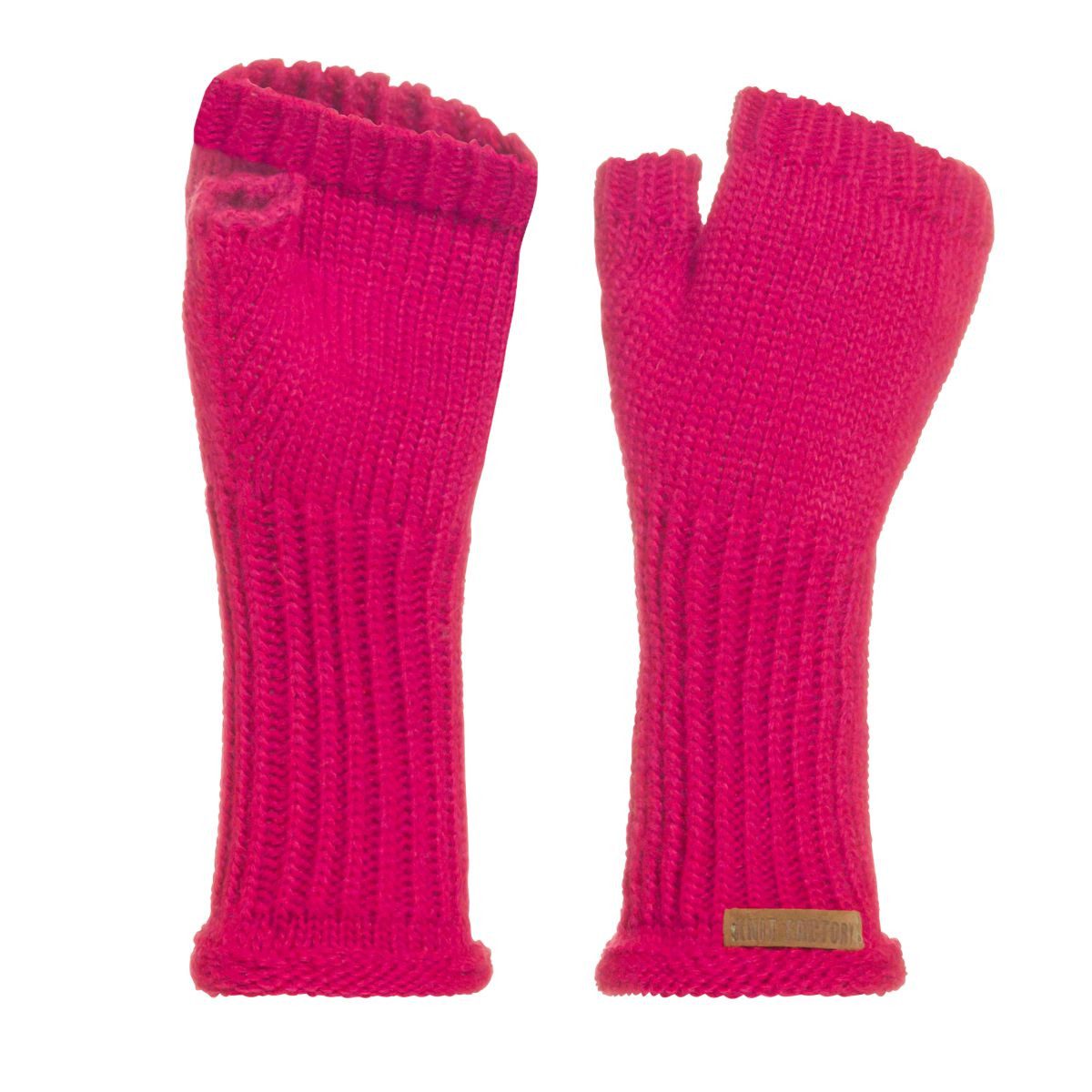 Knit Factory Strickhandschuhe Cleo Handstulpen Fuchsia (1-St) Handschuh Handstulpen Handschuhe ohne Finger