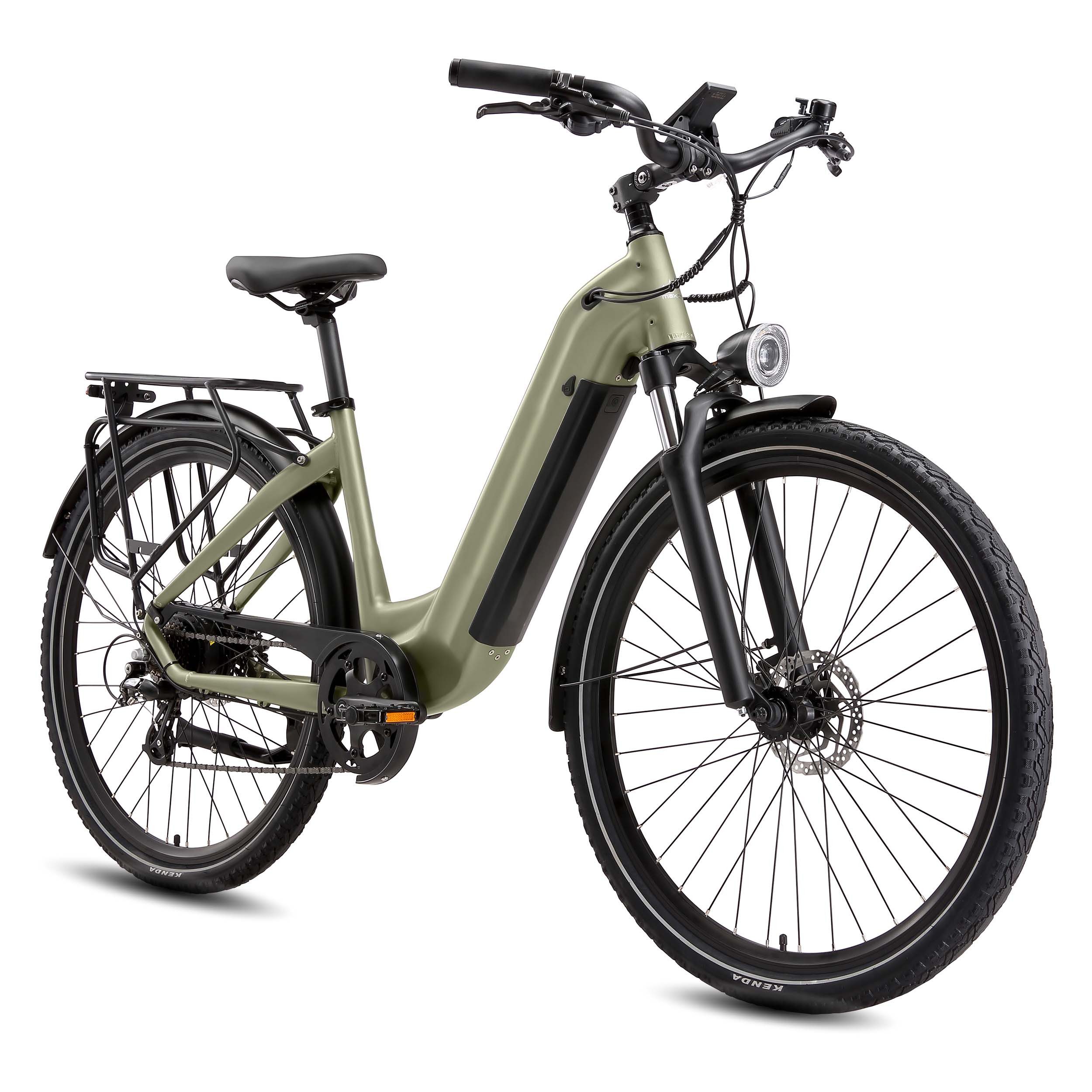 Vankel E-Bike Cityrad Marathon E-Fahrrad Damen u. Herren 810WH Pedelec, 36V 22,5AH 100 km, Kettenschaltung, Heckmotor, 810 Wh, Cityrad 7 Gang Shimano,Scheibenbremsen, Kettenschaltung