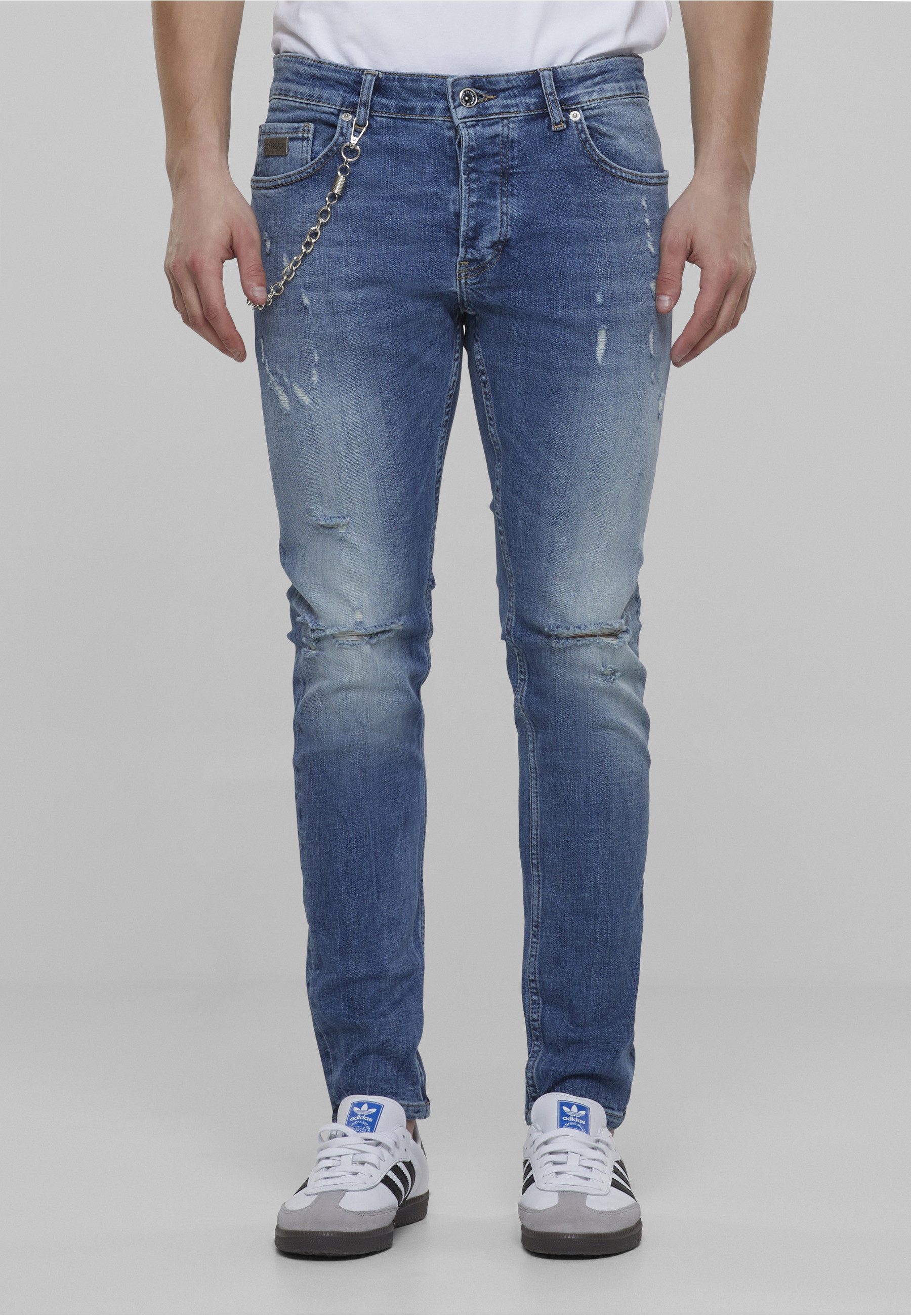 2Y Premium Bequeme Jeans 2Y Premium Herren 2Y Skinny Fit Destroyed Jeans