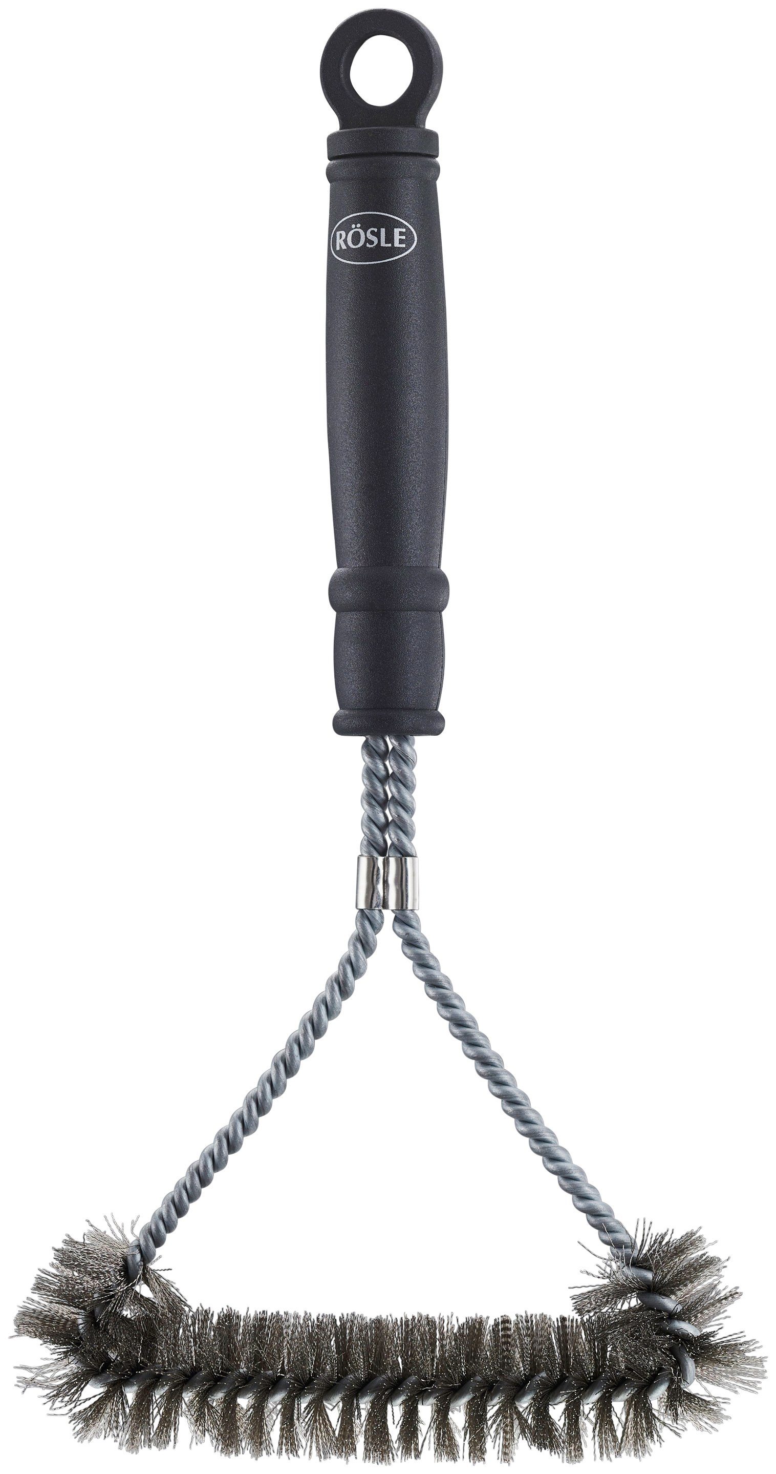 RÖSLE Reinigungsbürste 25234, für Grillroste aus Edelstahl, Stahlborsten, L: 30 cm