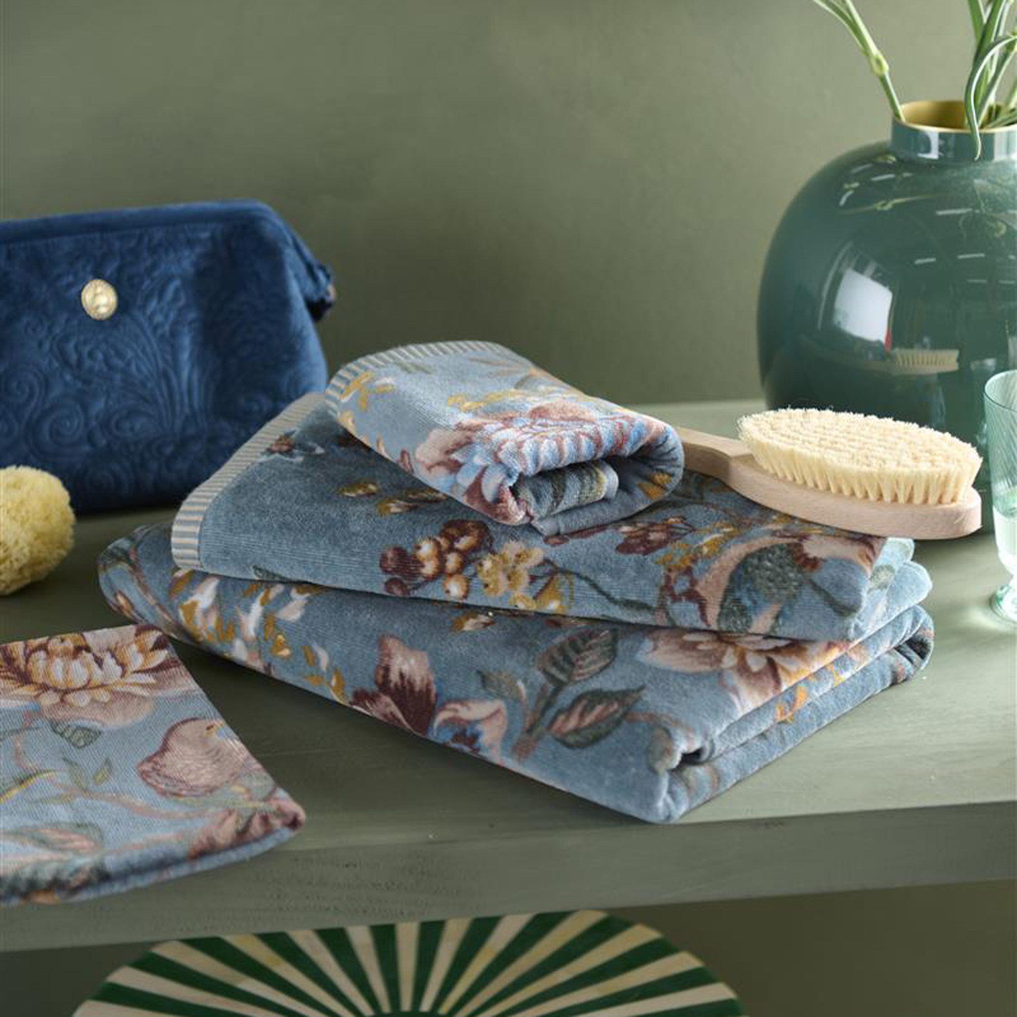 PiP Studio Gästehandtuch Gästetuch "Secret Garden", Velours, Velours Blumen günstig online kaufen