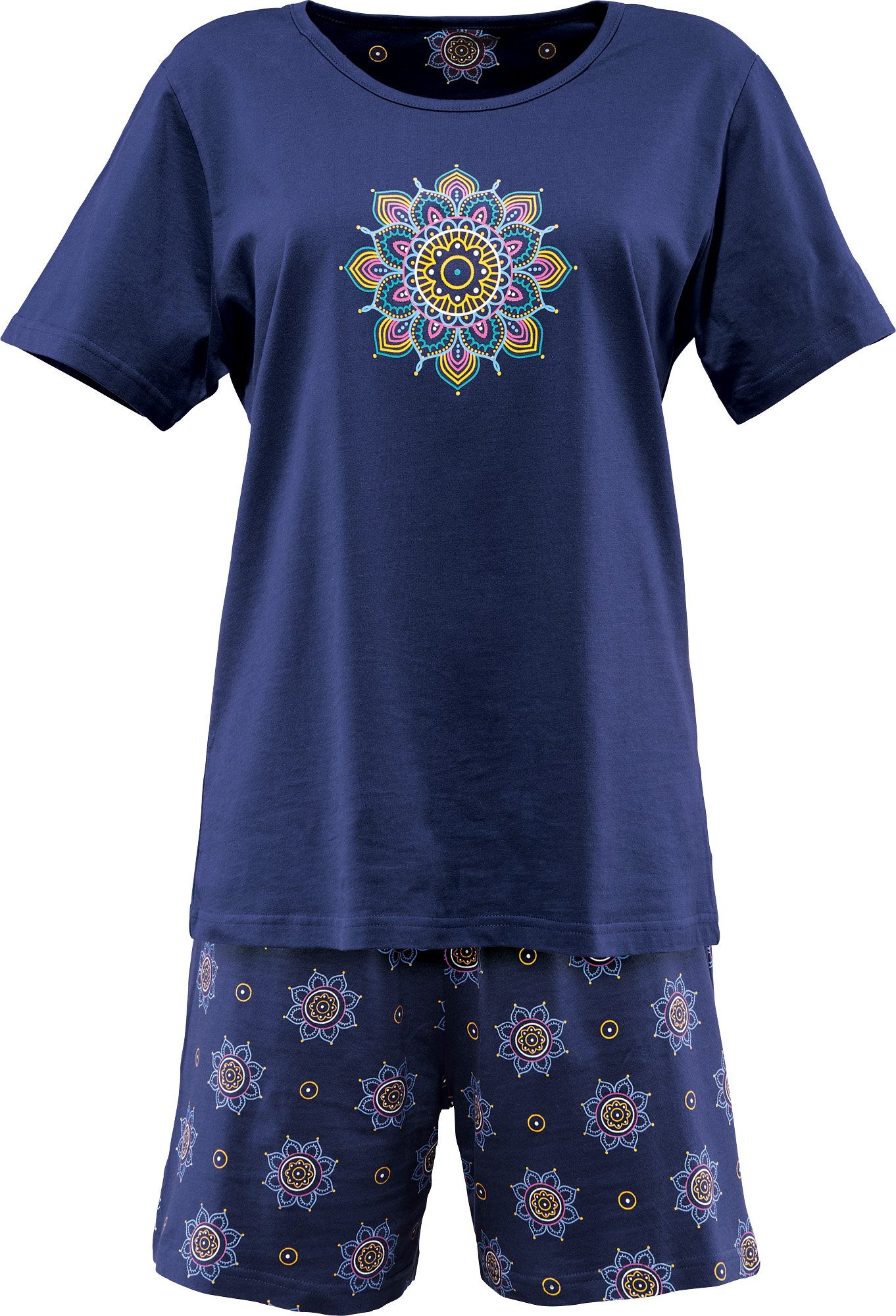 Erwin Müller Pyjama Damen-Shorty Single-Jersey gemustert