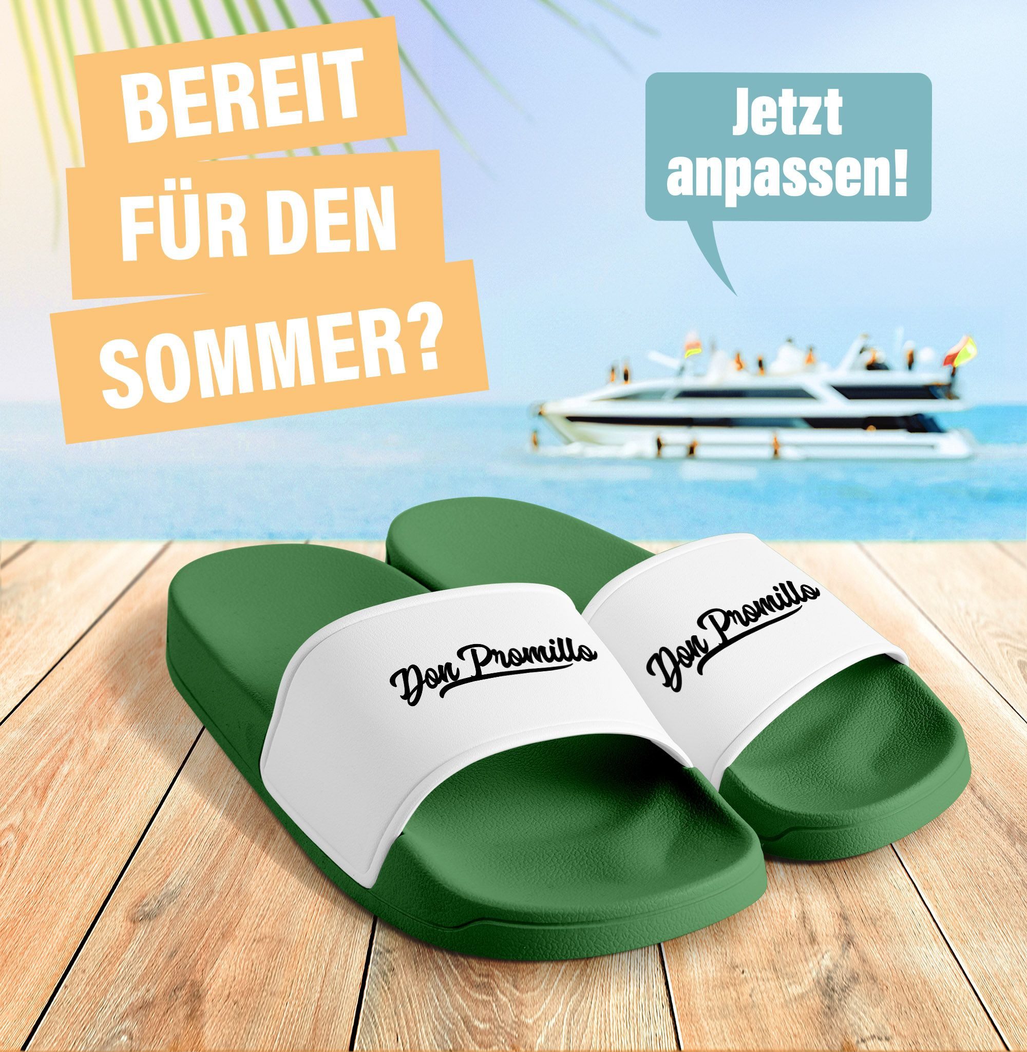 MoonWorks Badelatschen mit Spruch Alkohol Party günstig online kaufen