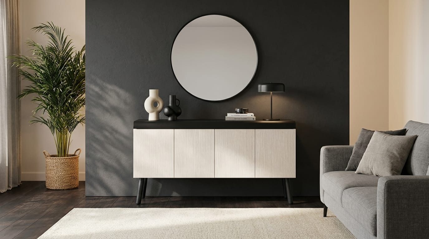 Xlmoebel Sideboard Modernes Sideboard grau stilvoll Kommode hochwertig Wohnzimmer