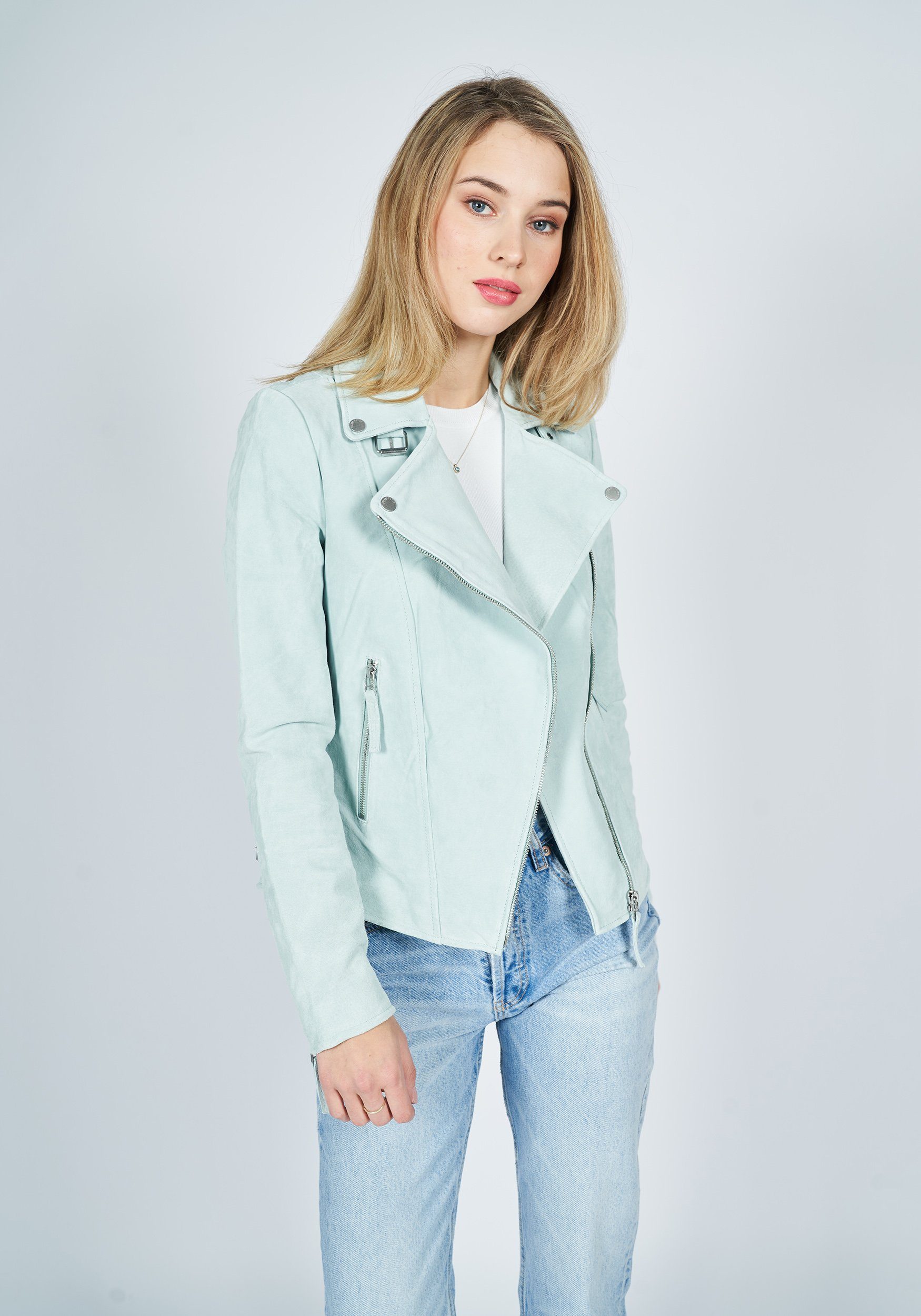 Freaky Nation Lederjacke mint Driver-FN Taxi