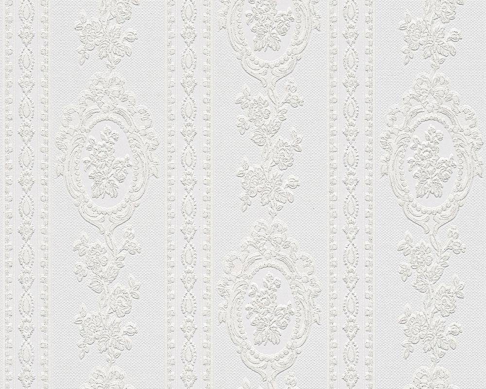 living walls Schaumtapete Belle Epoque 1861, (1 St), Streifen Tapete Barock Metallic