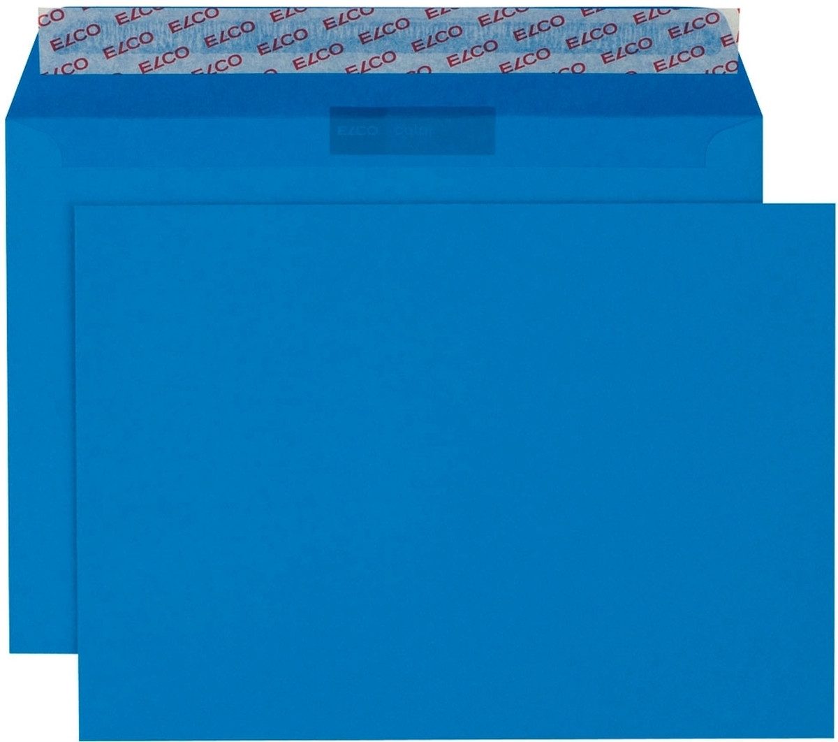 ELCO Briefumschlag Briefumschläge Color C5 königsblau Haftklebung 100 g/qm VE=250 Stück