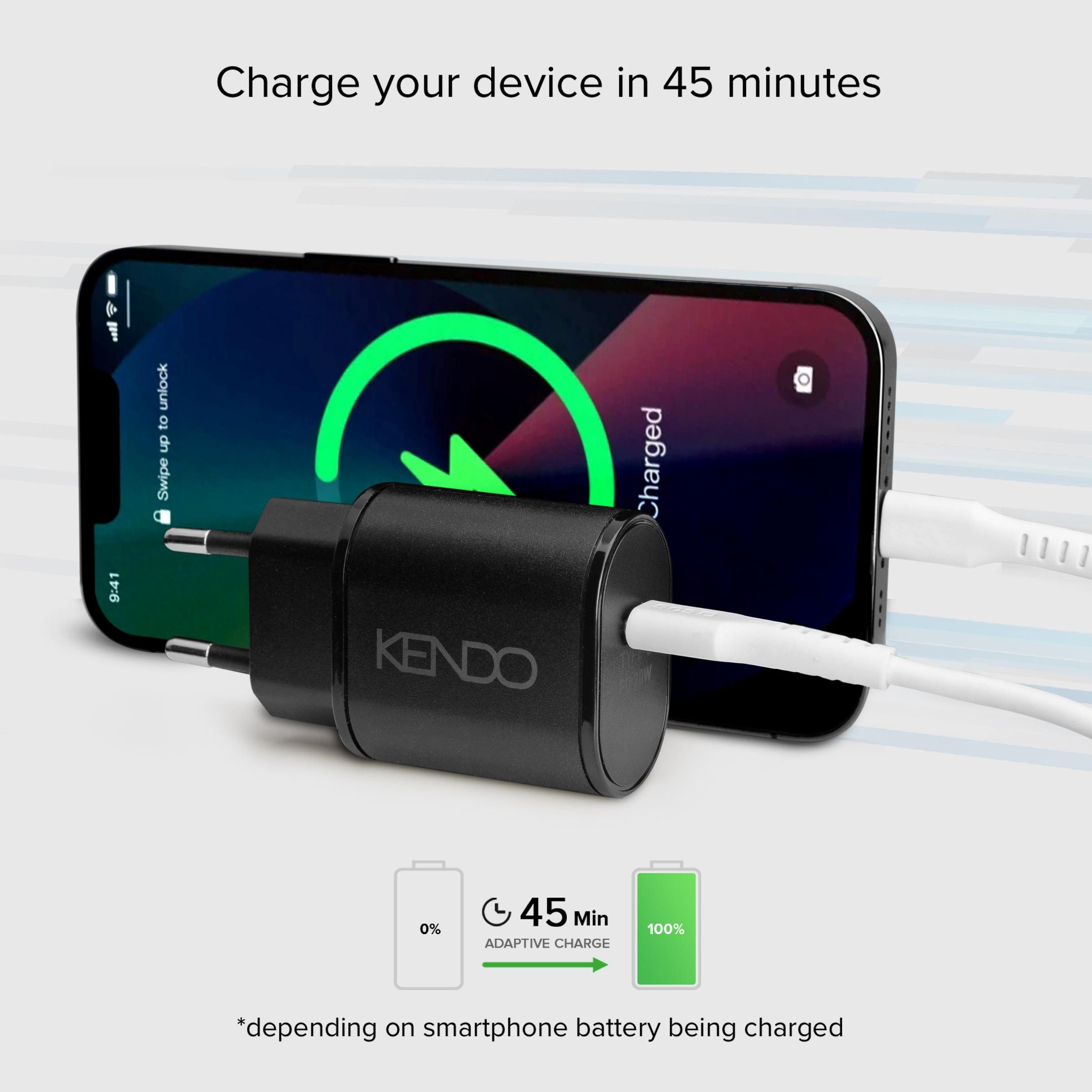 Kendo Ladegerät (USB-C) Smartphone-Ladegerät