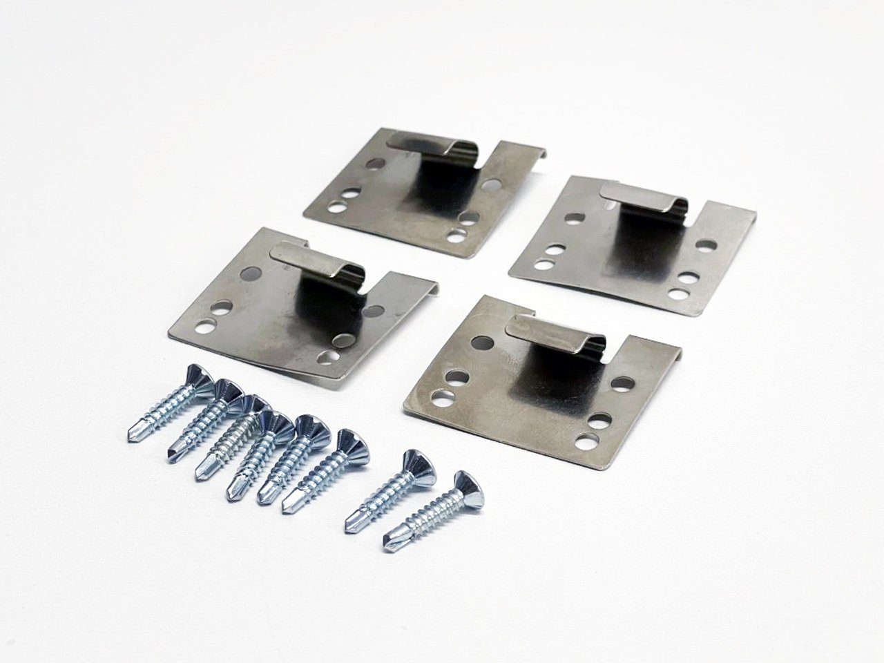 Phönix Germany Montagezubehör Backofen Halteklammern (Montageset Halterung Klemmfeder, 4 St), 4x Halteklammern für Einbaukochfeld