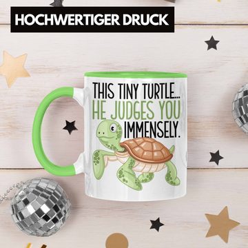 Trendation Tasse This Tiny Turtle Tasse Geschenk Lustige Meme Becher Schildkröte Gesche