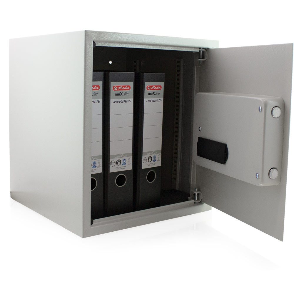 Bituxx Tresor Ordner Safe elektronisch Lichtgrau (MS-17336)