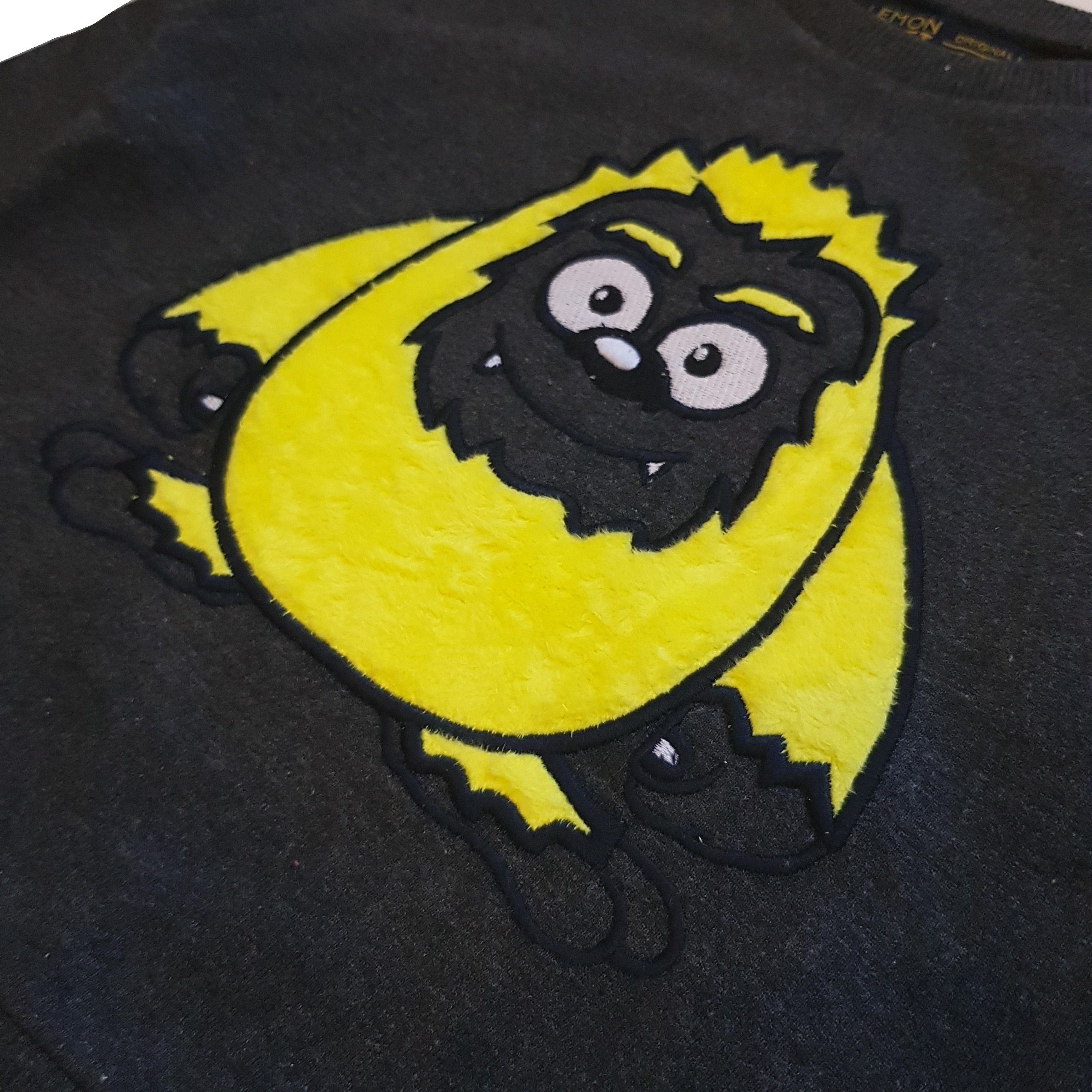 LEMON BERET Rundhalspullover Lemon Beret Jungen Pullover mit Monster-Print grau