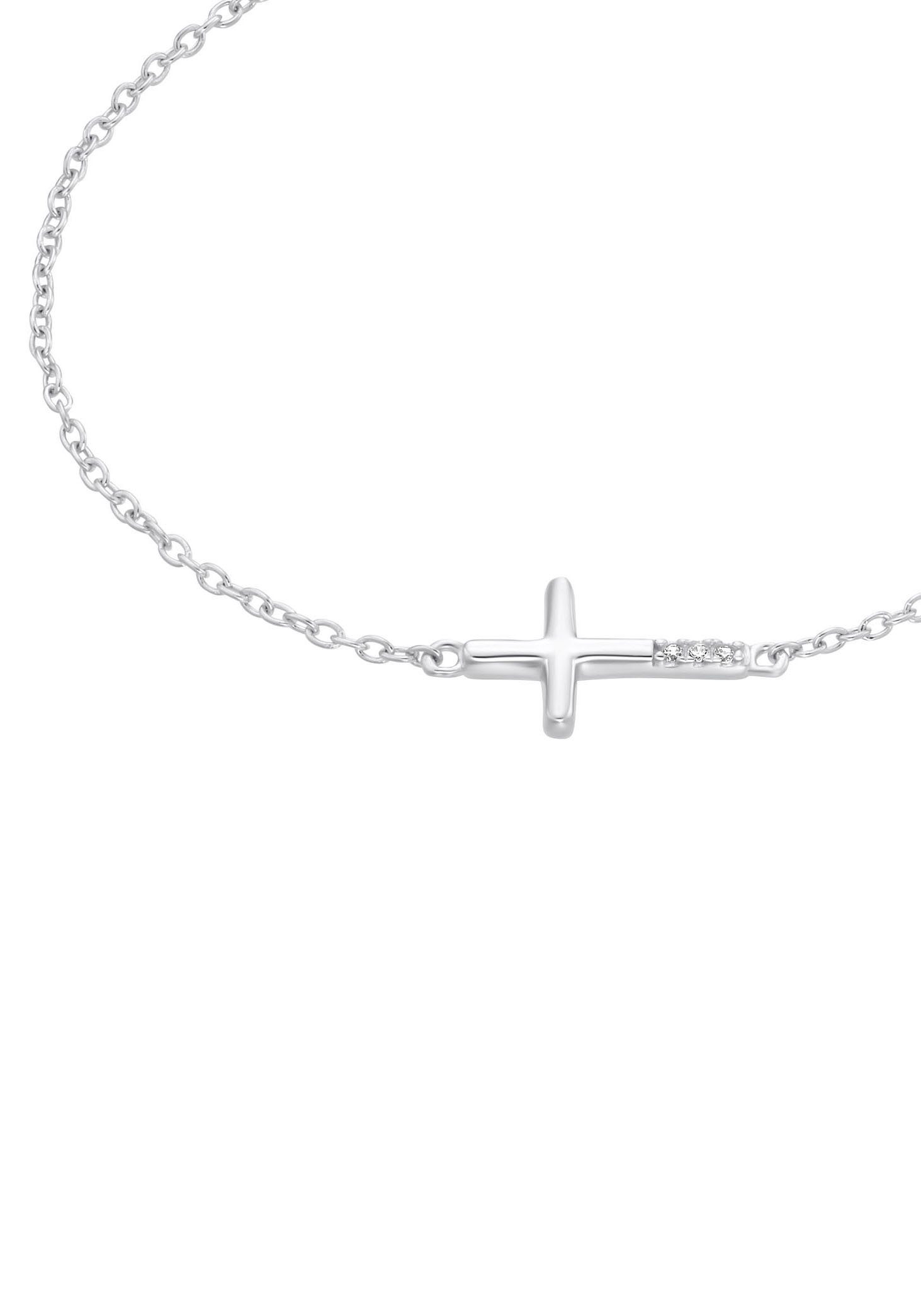 s.Oliver Junior Armband Armkette Zirkonia 2035515, mit (synth) Kreuz