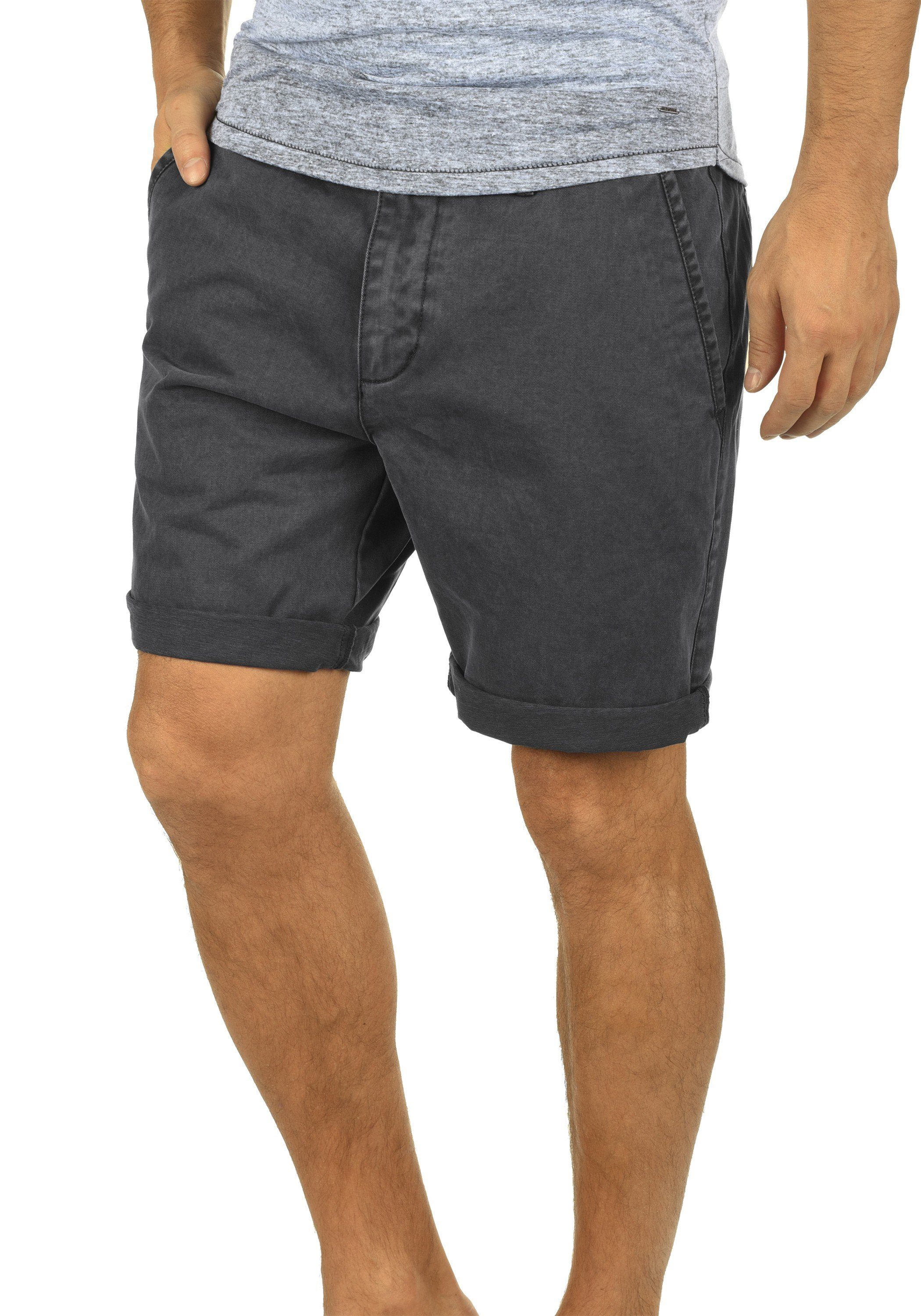 knöpfbarer SDPinhel Gesäßtasche Hose !Solid Grey Chinoshorts mit kurze (2890) Dark